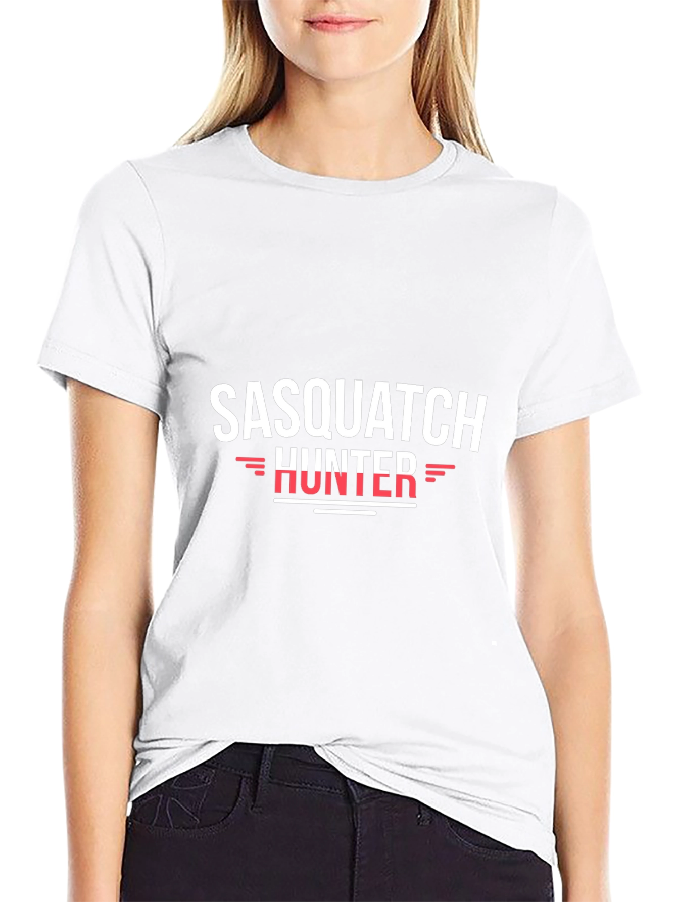 Sasquatch Hunter Black T-Shirt - Novelty Graphic Tee