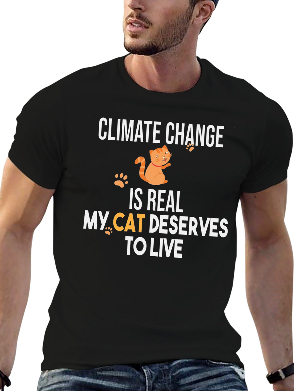 Climate Change Cat T-Shirt