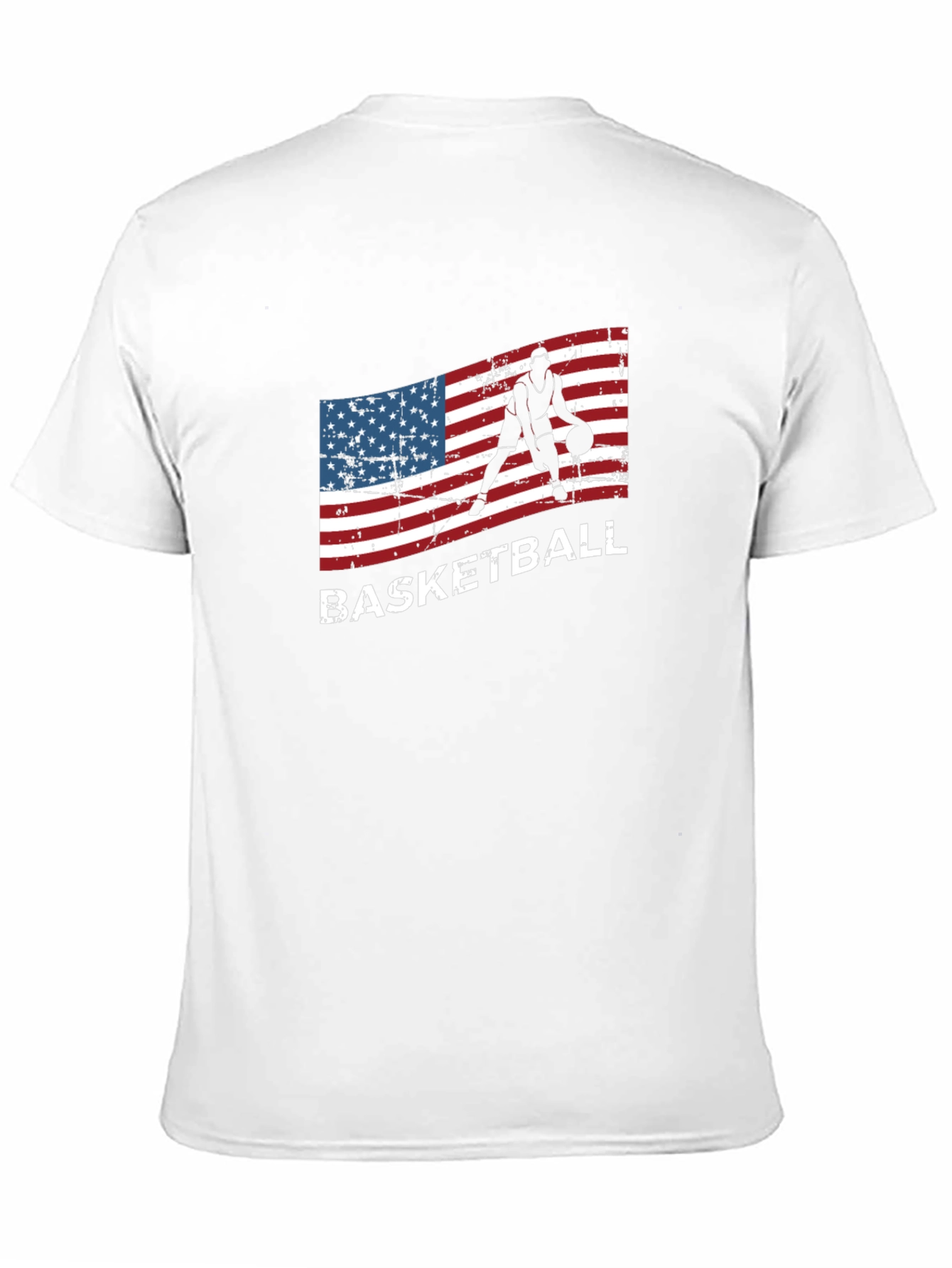 Basketball USA Flag Graphic T-Shirt