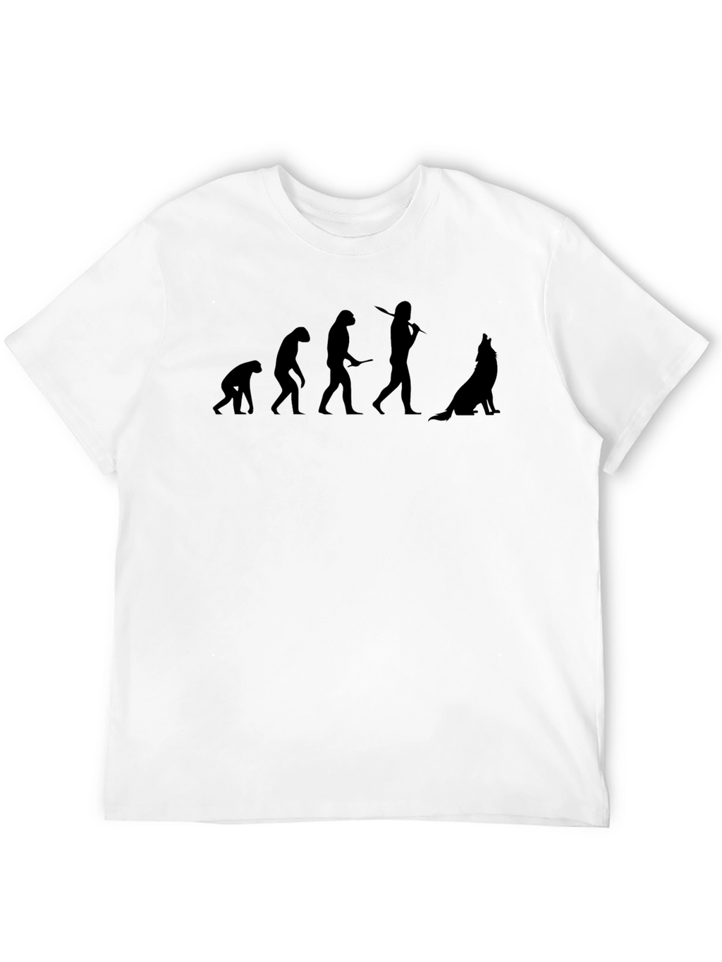 Evolution to Dog T-Shirt - Black Graphic Tee