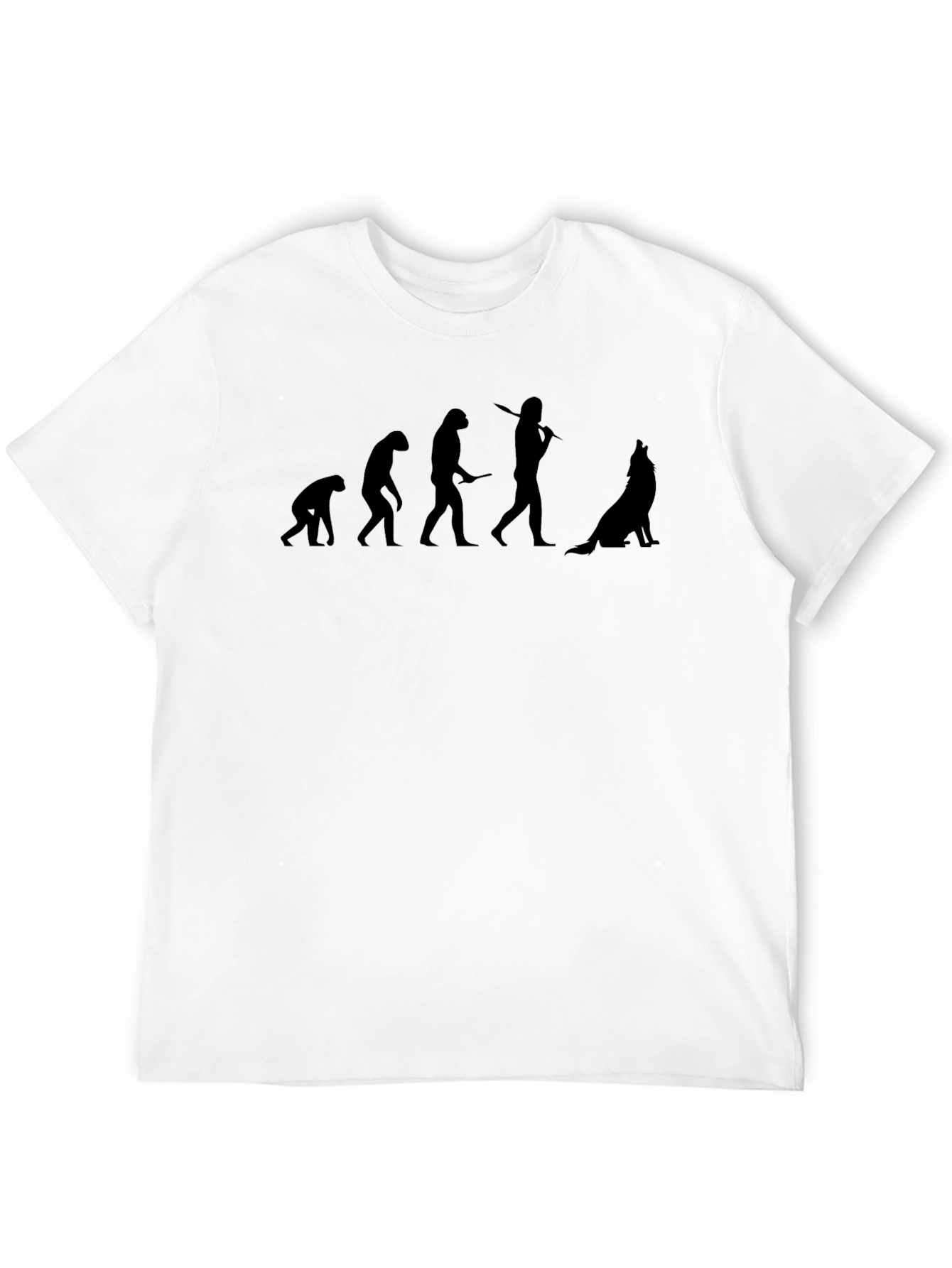 Evolution to Dog T-Shirt - Black Graphic Tee