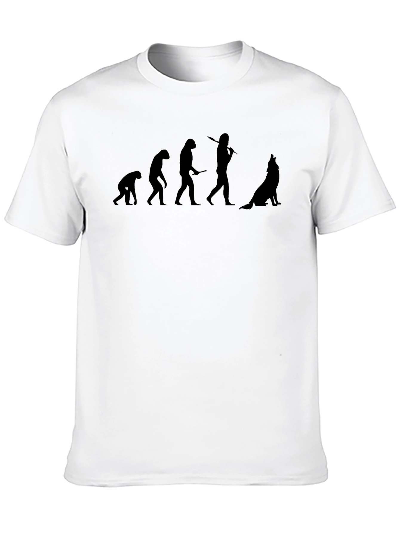 Evolution to Dog T-Shirt - Black Graphic Tee