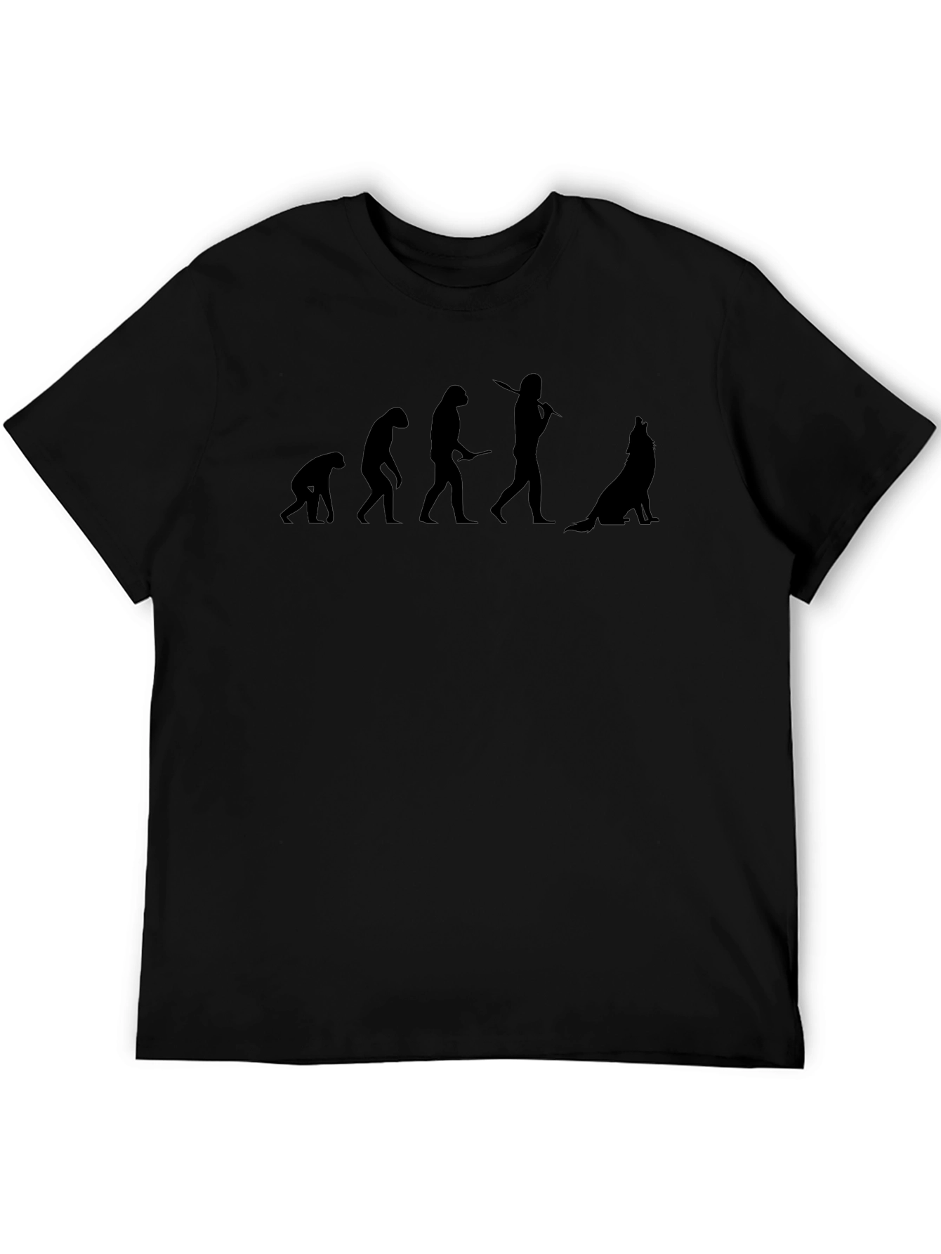 Evolution to Dog T-Shirt - Black Graphic Tee