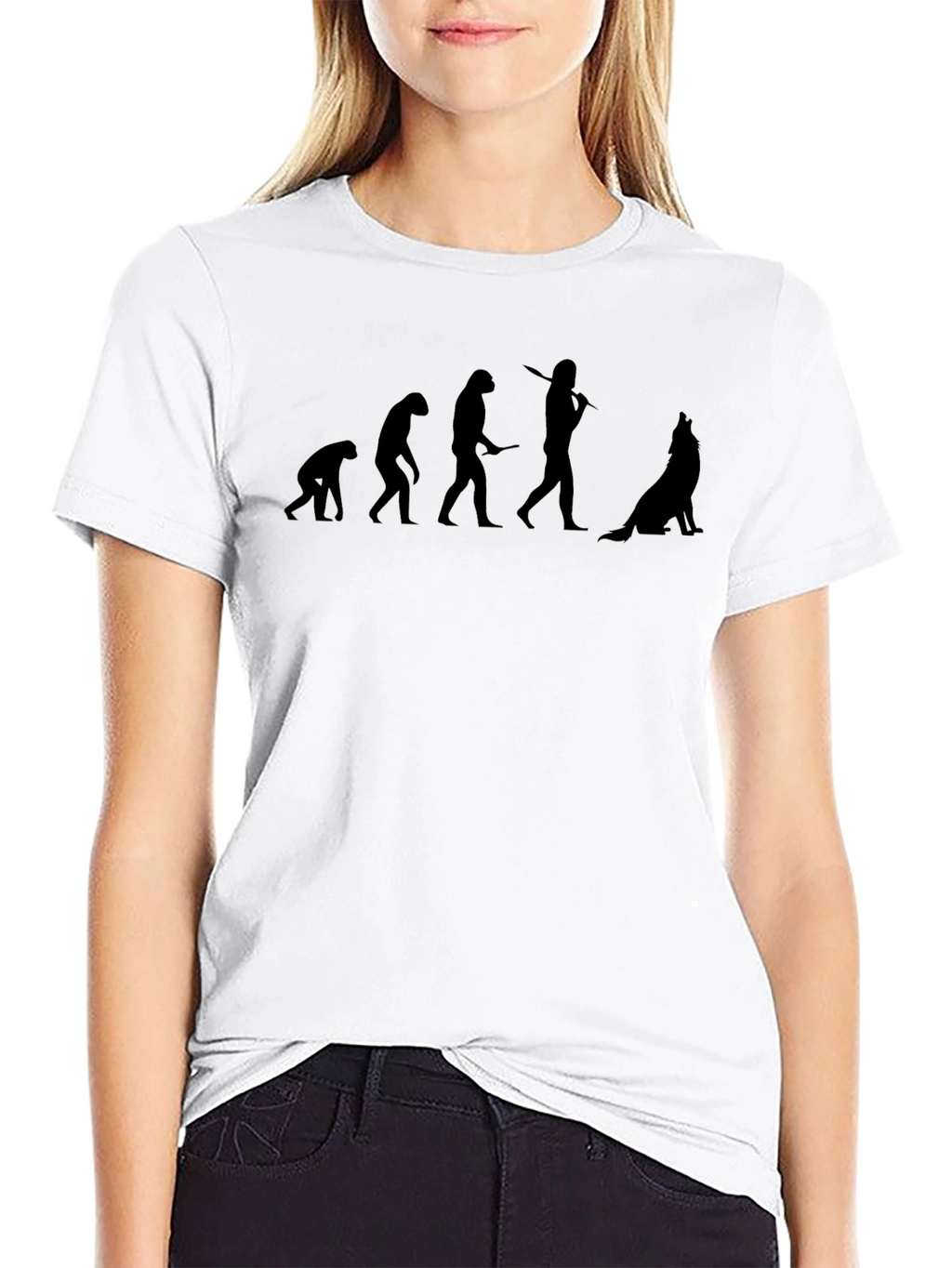 Evolution to Dog T-Shirt - Black Graphic Tee