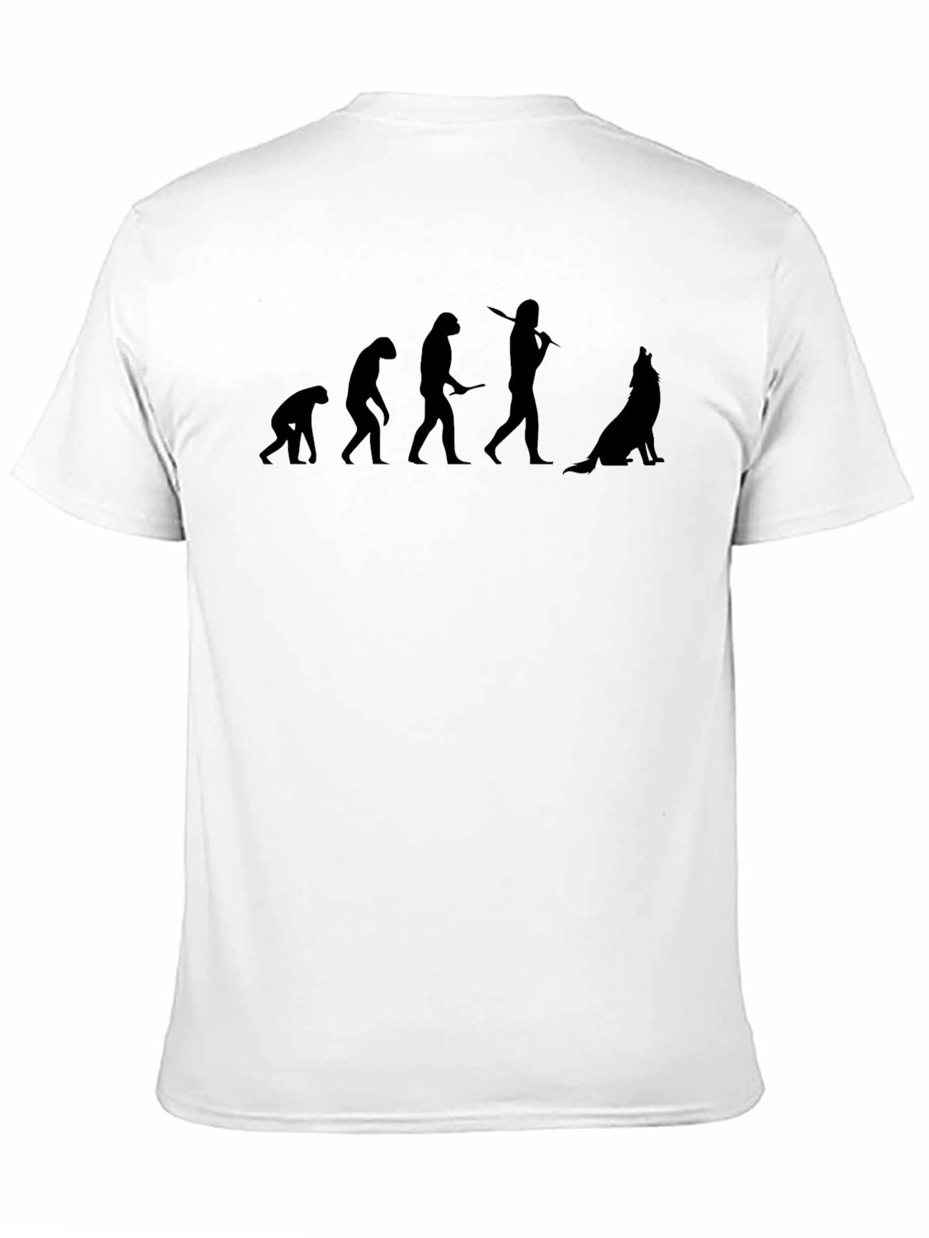Evolution to Dog T-Shirt - Black Graphic Tee
