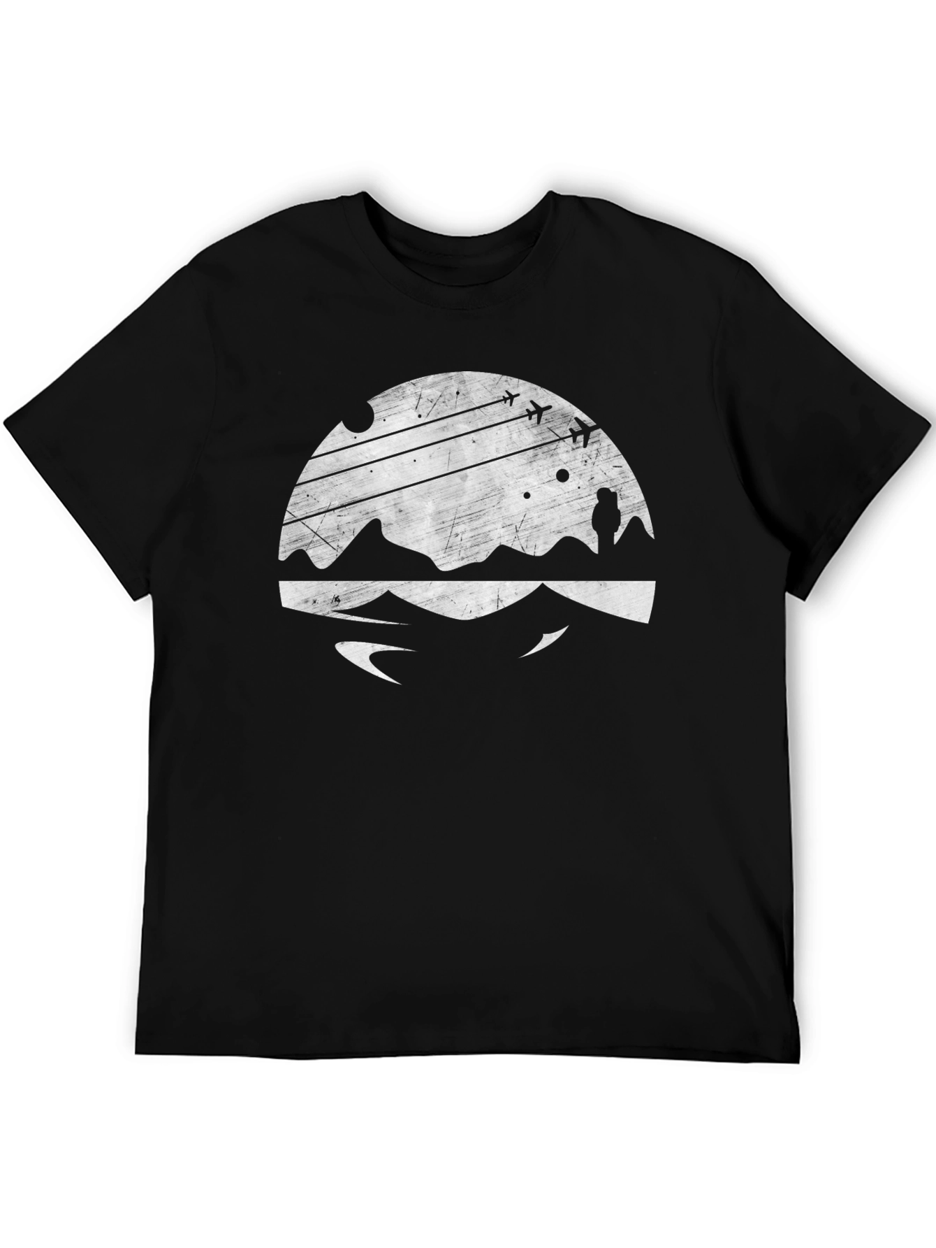 Abstract Landscape Black T-Shirt