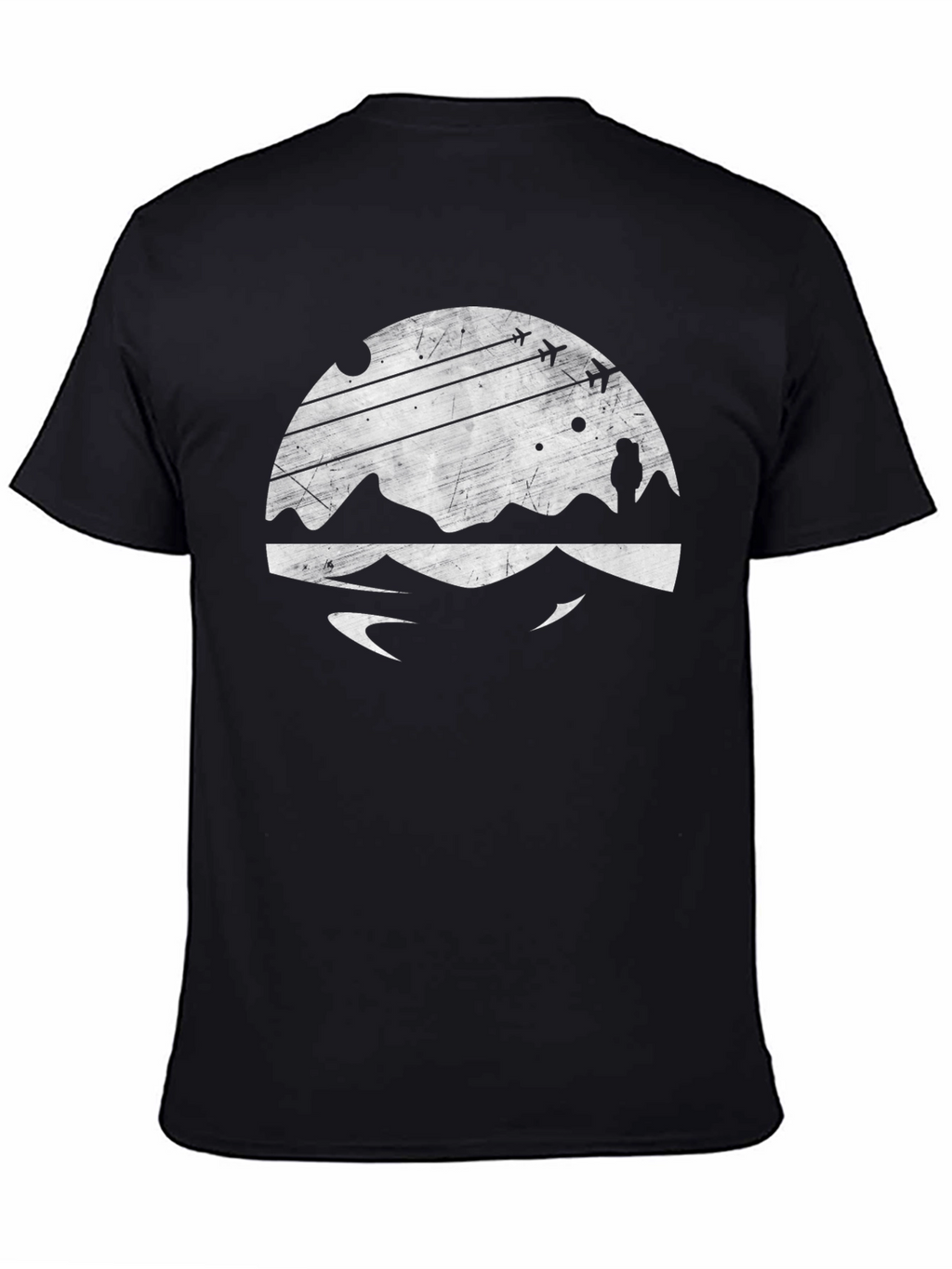 Abstract Landscape Black T-Shirt