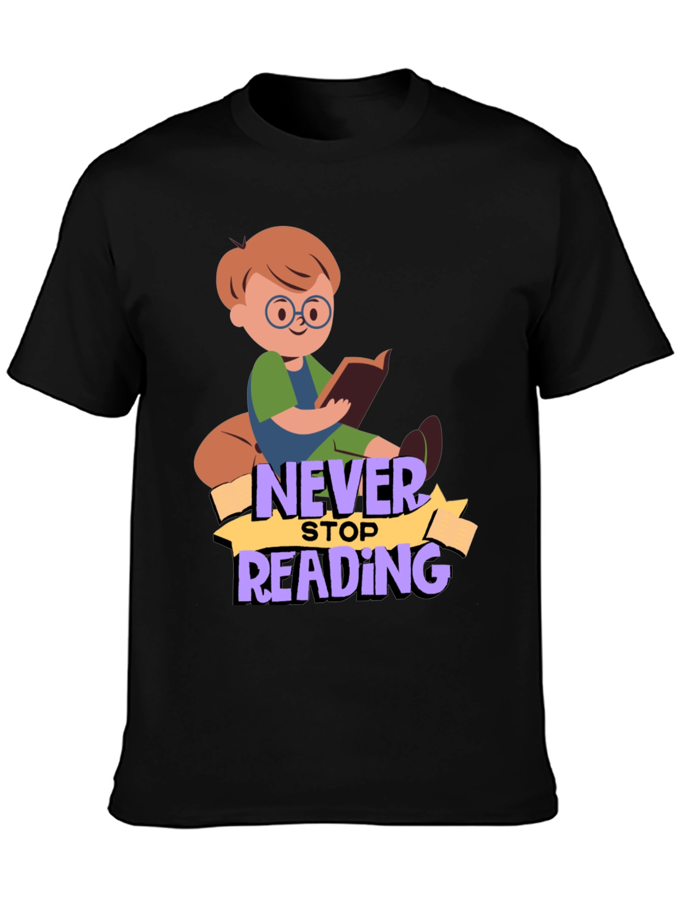Never Stop Reading Graphic T-Shirt