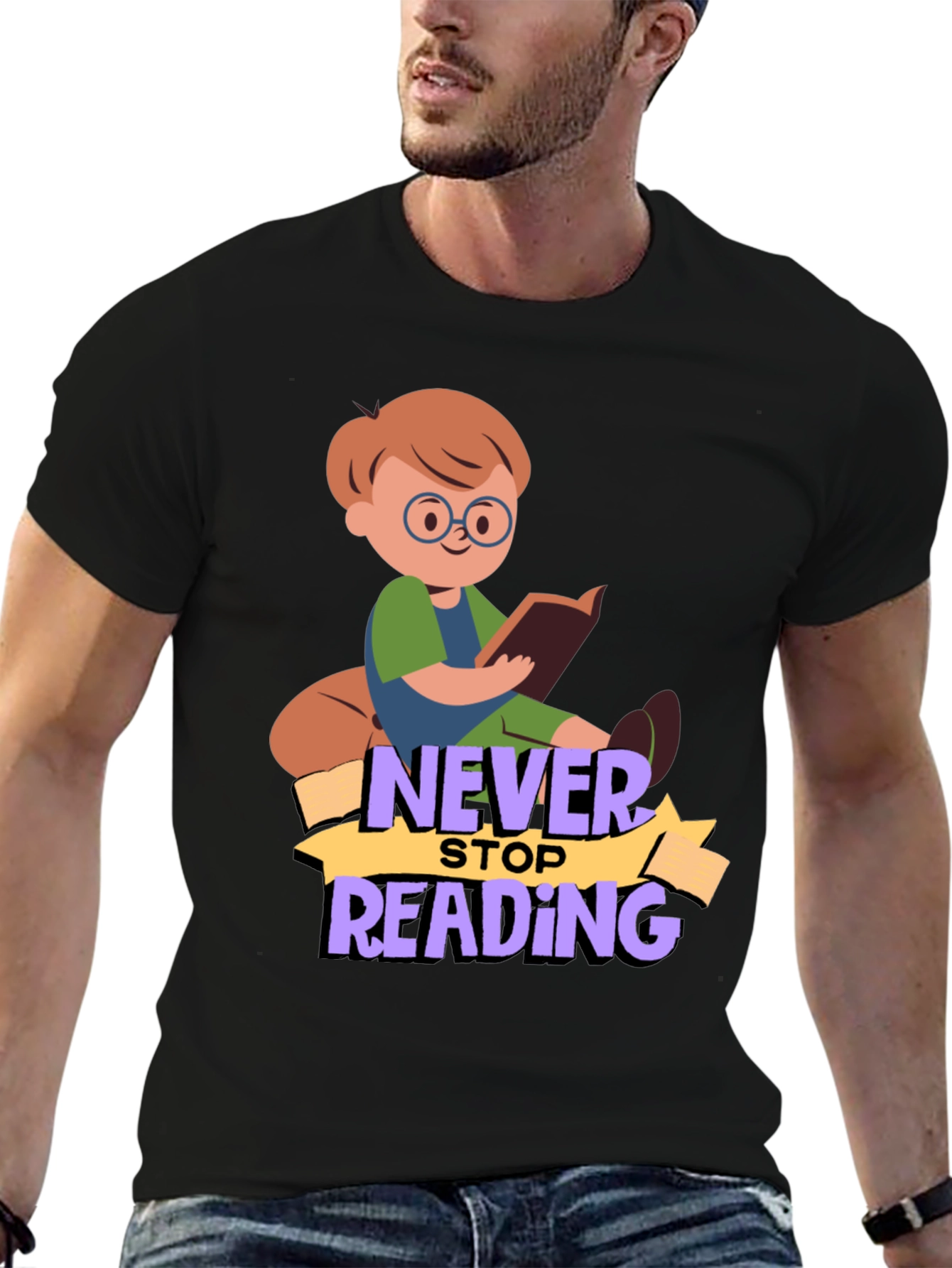 Never Stop Reading Graphic T-Shirt