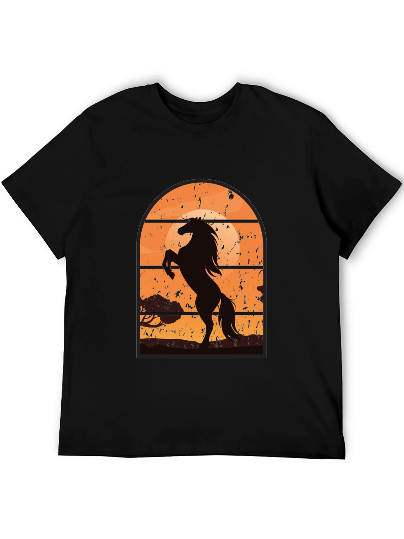 Horse Sunset Graphic T-Shirt