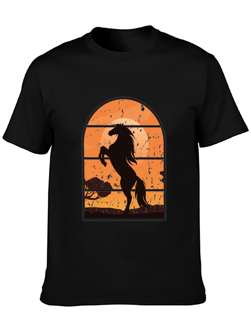 Horse Sunset Graphic T-Shirt