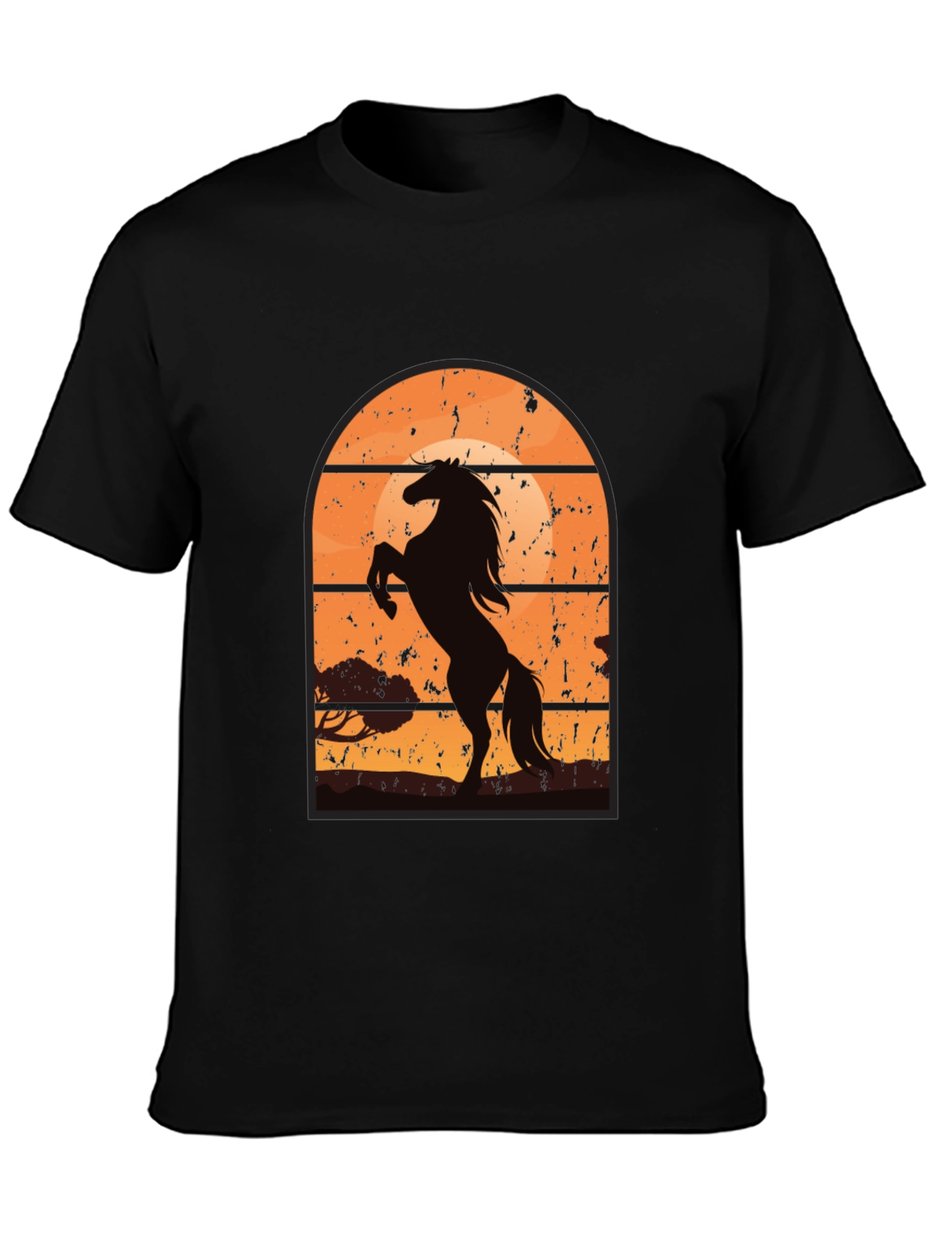 Horse Sunset Graphic T-Shirt