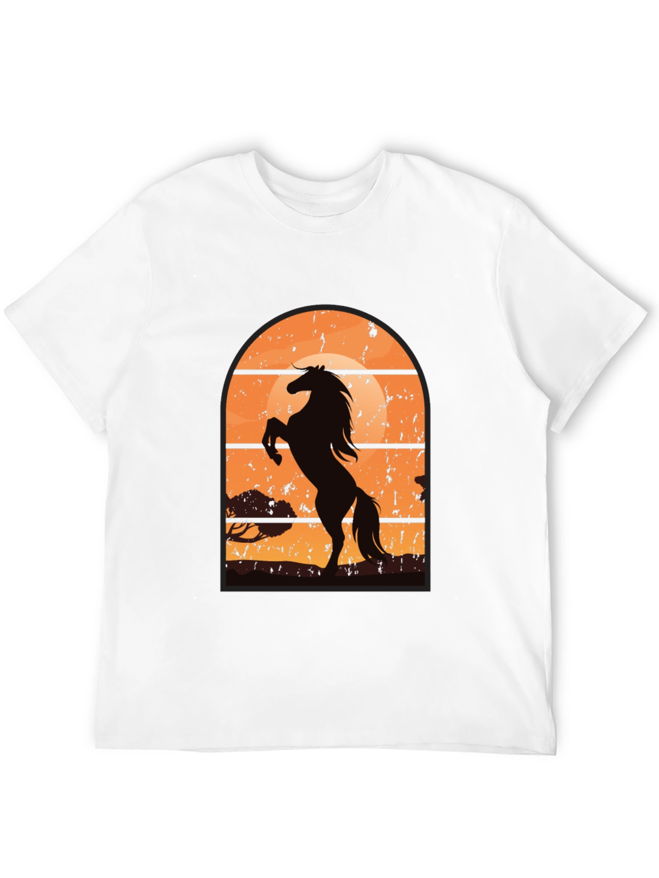 Horse Sunset Graphic T-Shirt