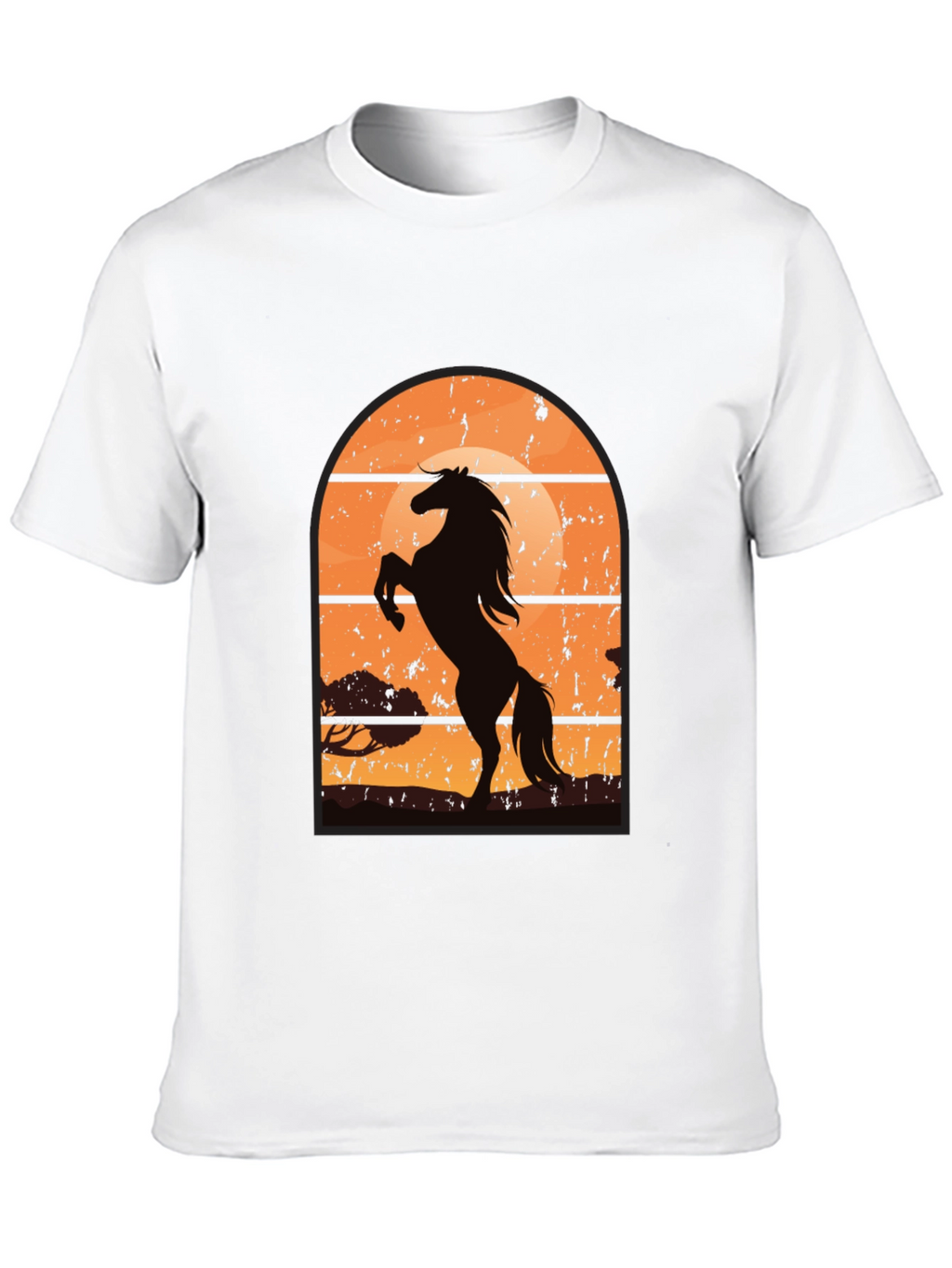 Horse Sunset Graphic T-Shirt