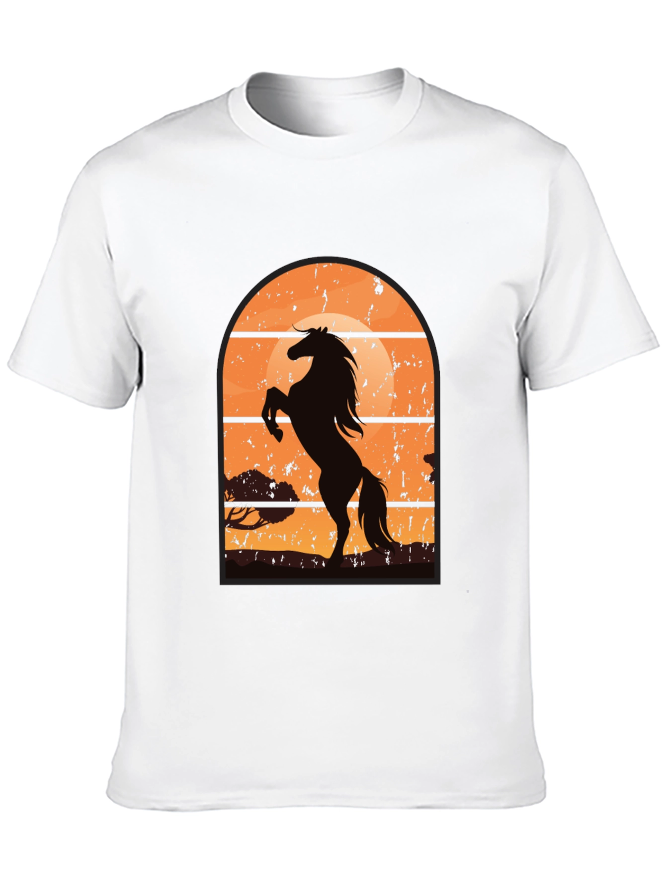 Horse Sunset Graphic T-Shirt