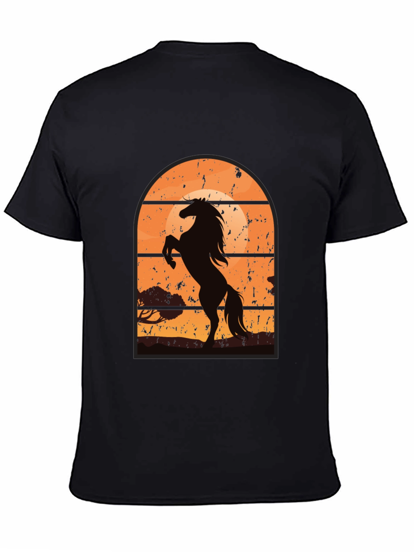 Horse Sunset Graphic T-Shirt