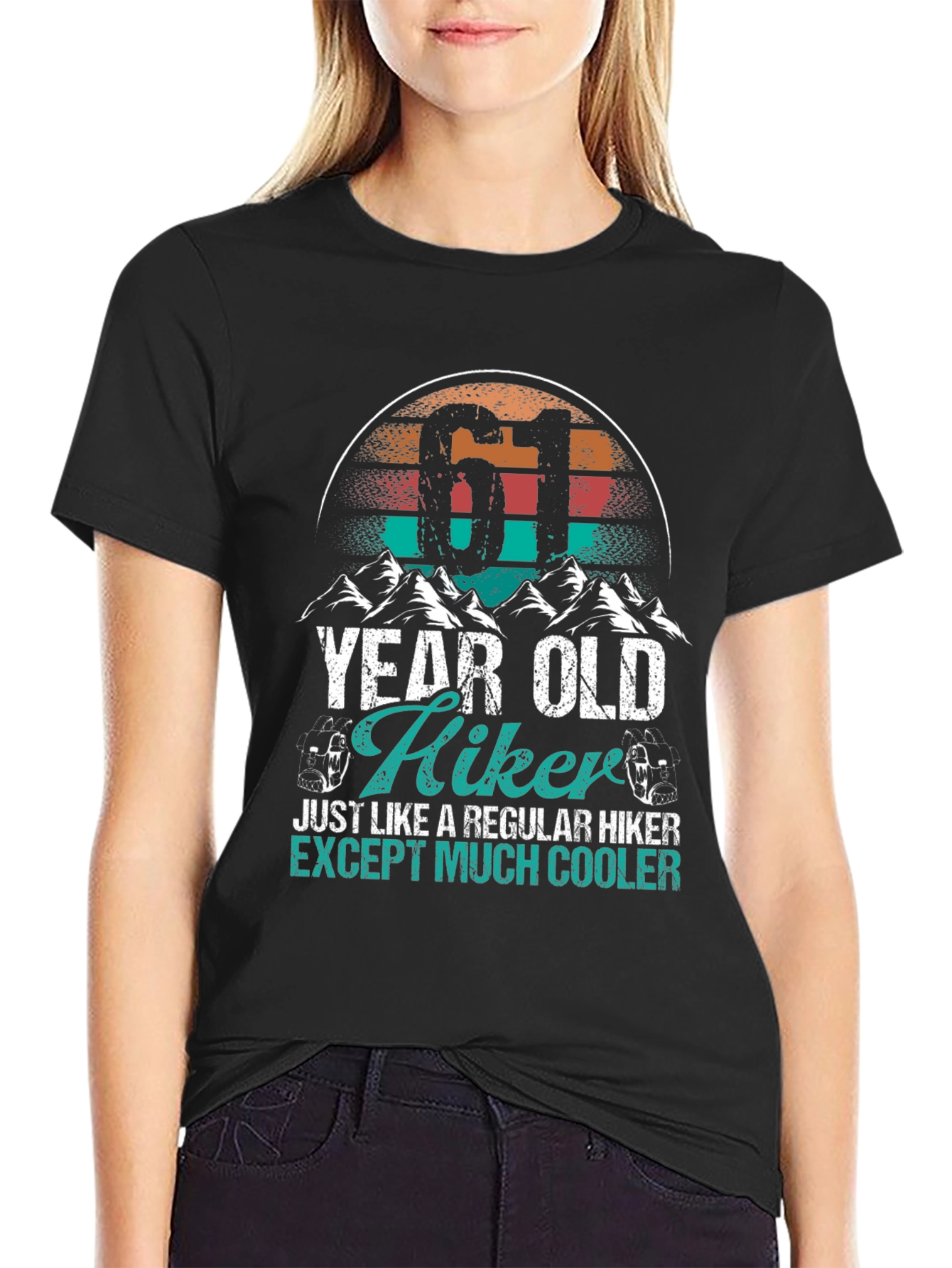 61 Year Old Hiker T-Shirt - Cool Hiking Apparel