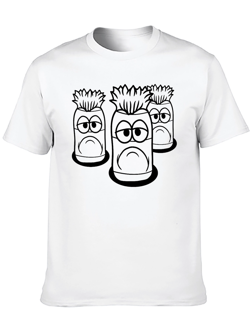 Sad Pineapple Graphic Tee - Black Cotton T-Shirt