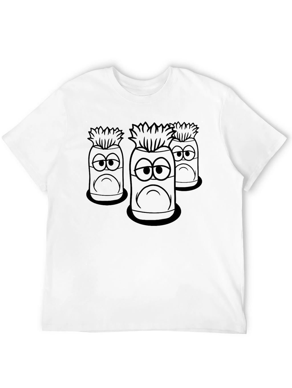 Sad Pineapple Graphic Tee - Black Cotton T-Shirt