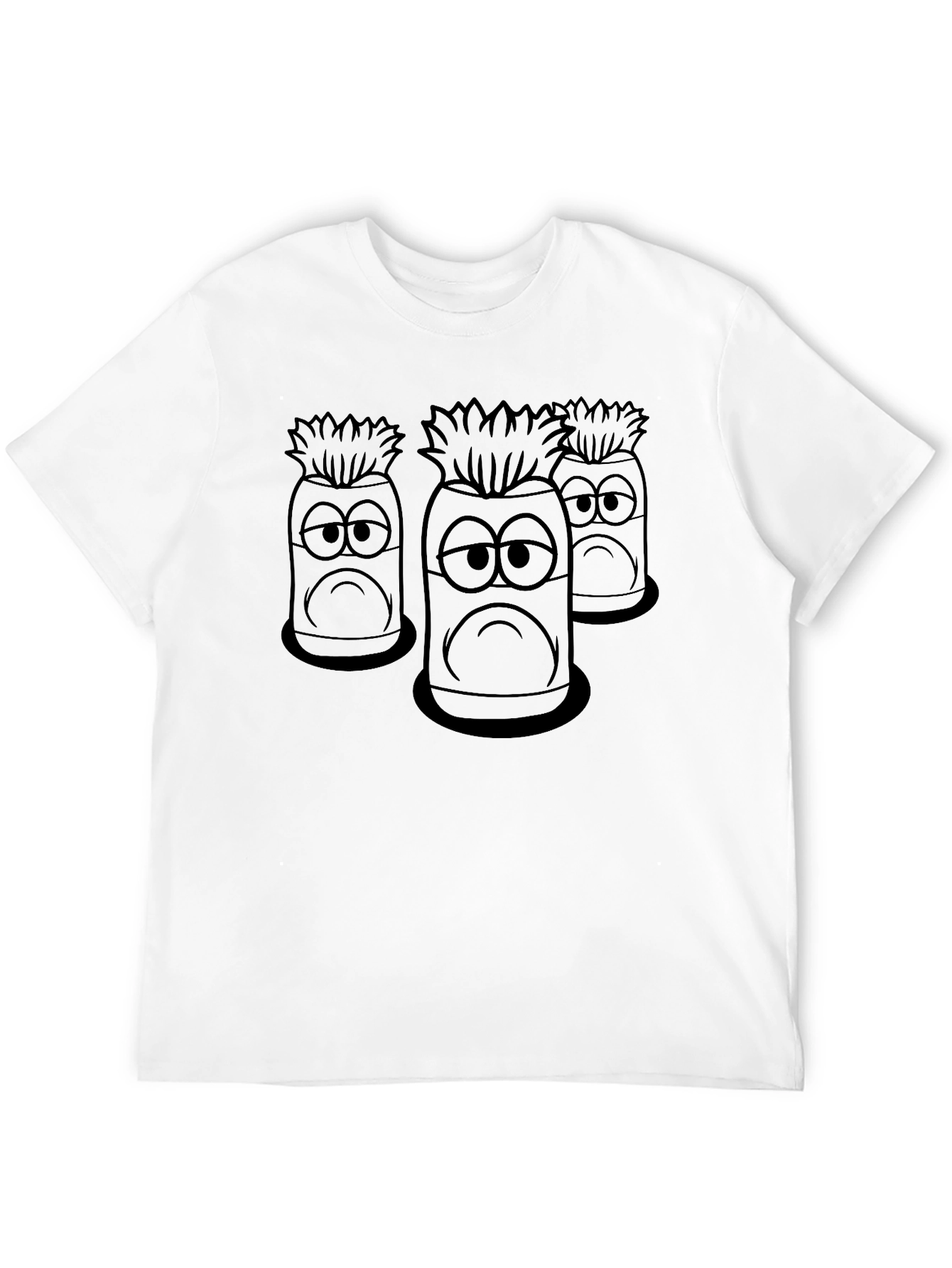 Sad Pineapple Graphic Tee - Black Cotton T-Shirt