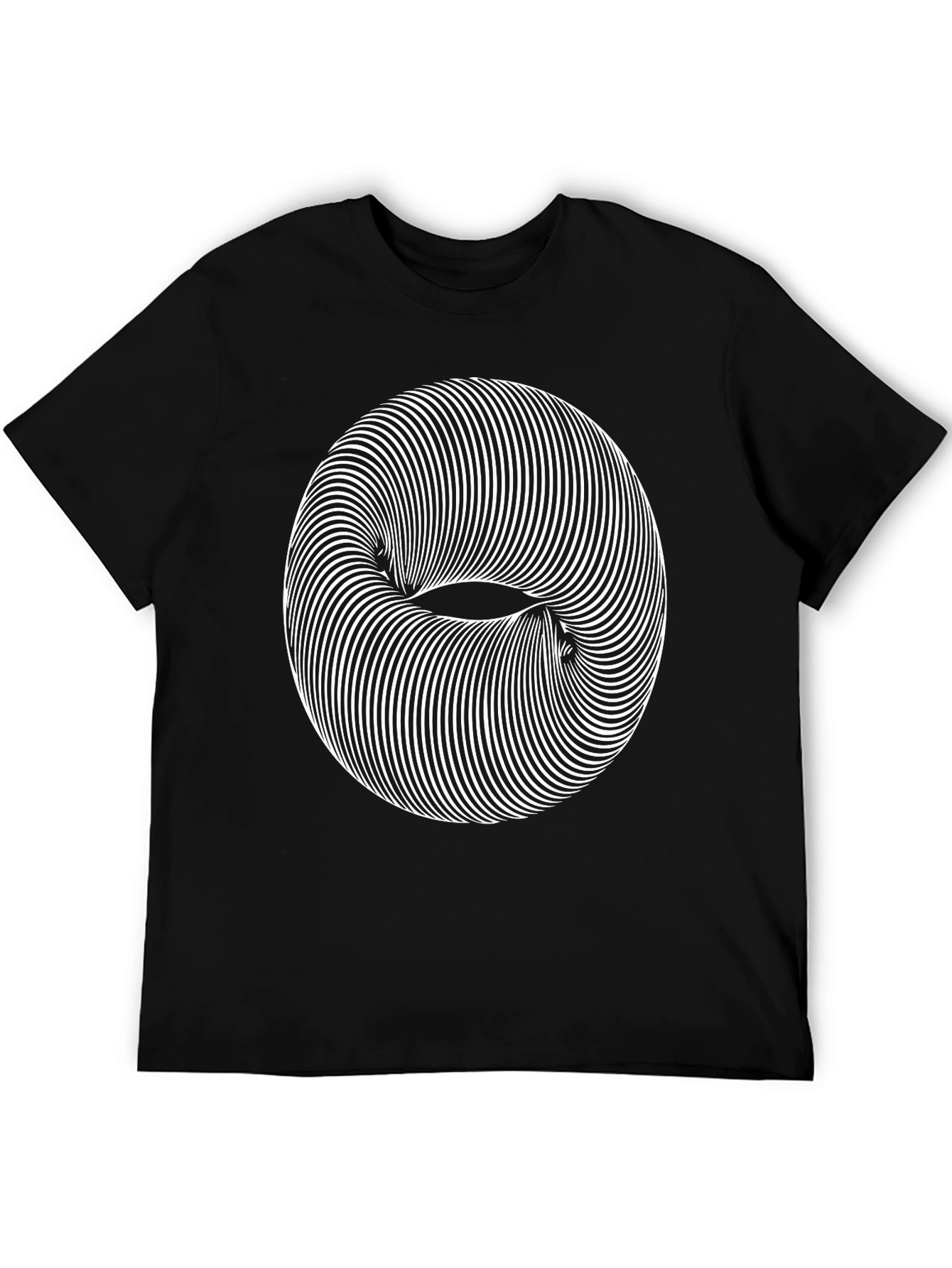 Optical Illusion Graphic Tee - Modern Style
