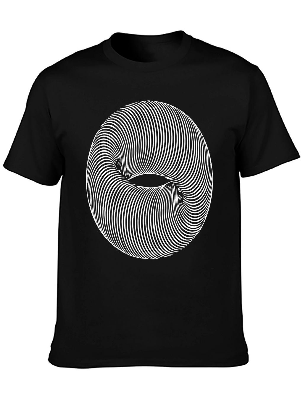 Optical Illusion Graphic Tee - Modern Style
