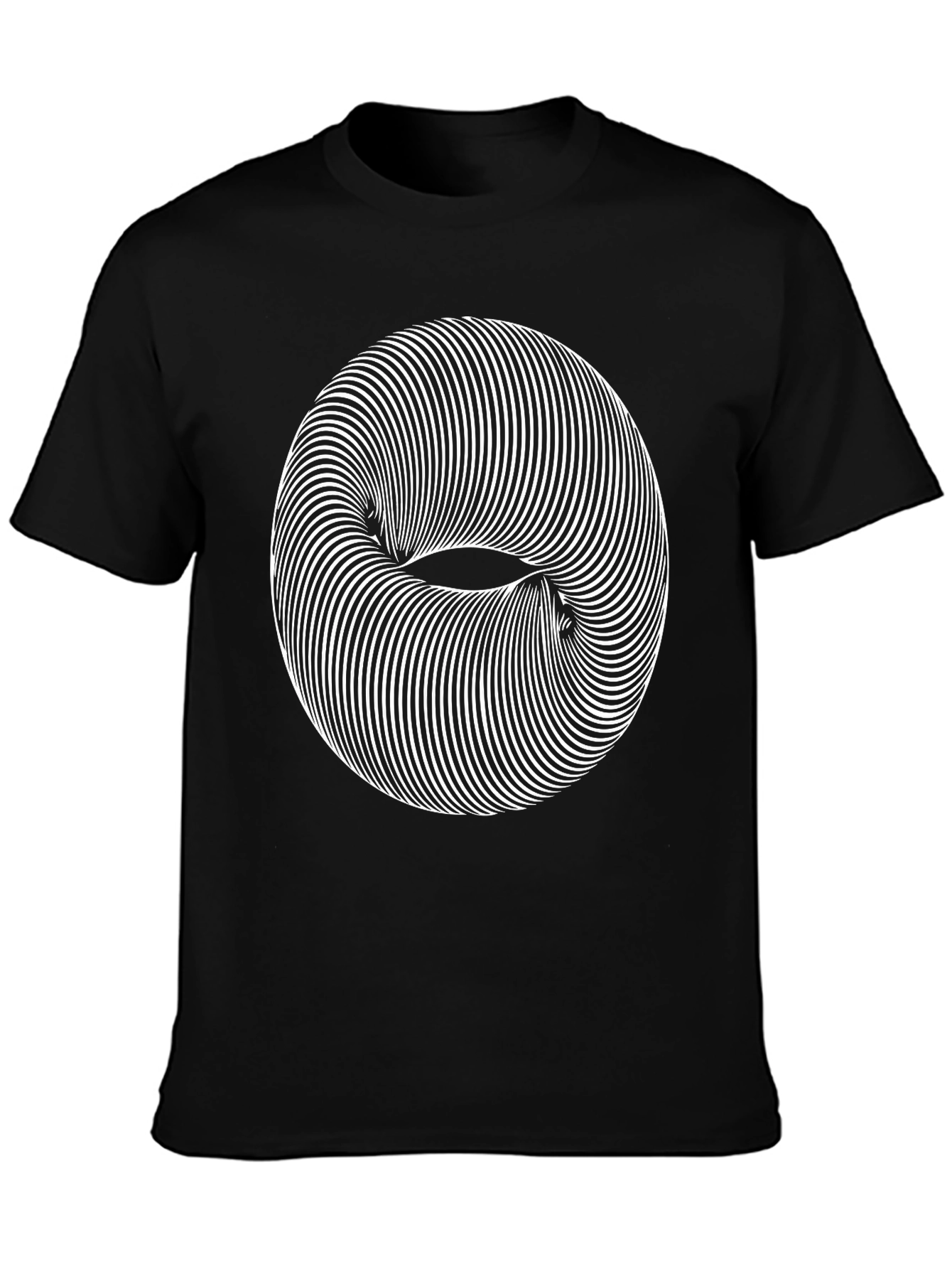 Optical Illusion Graphic Tee - Modern Style