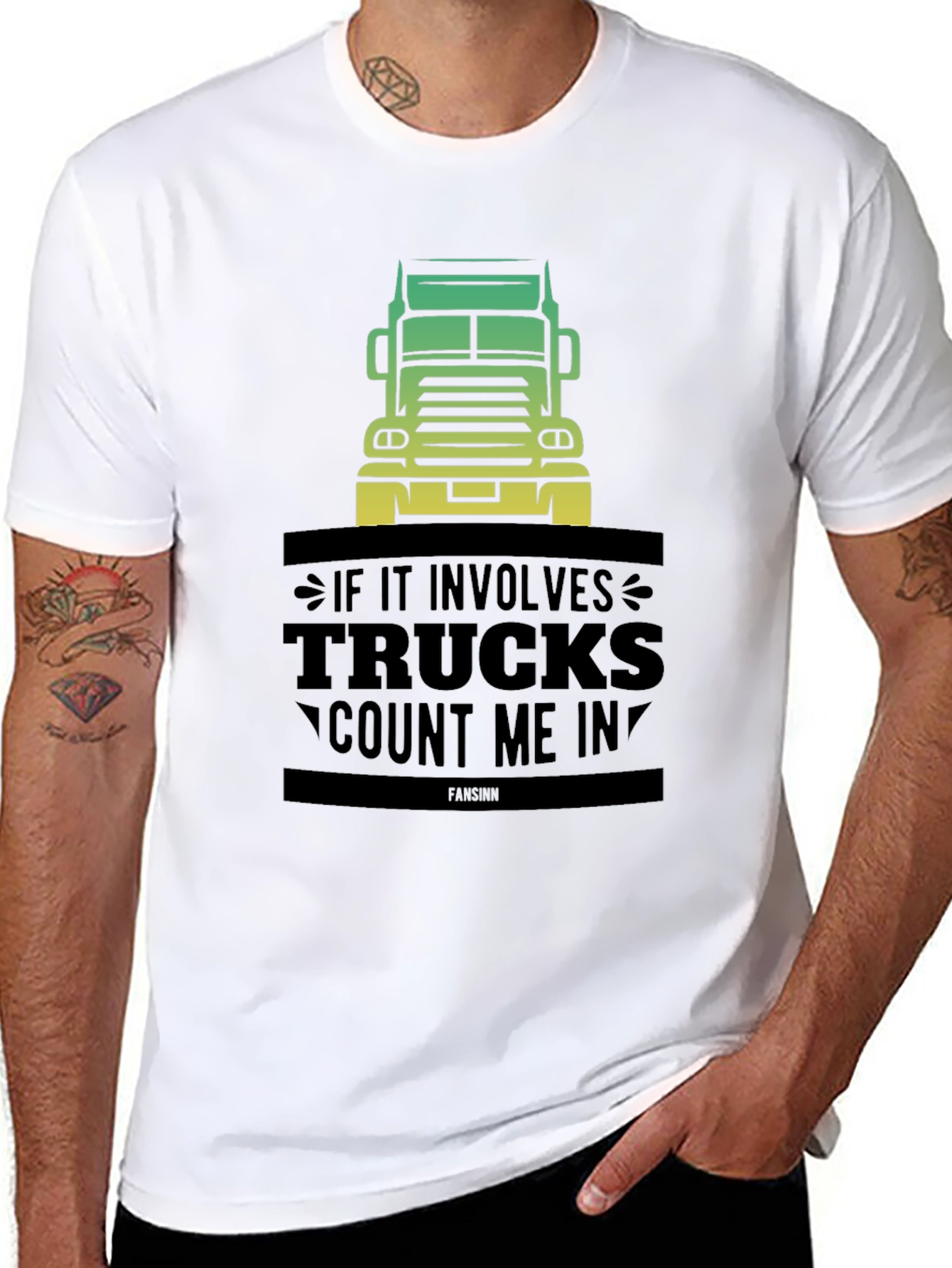 Trucks Count Me In Mens Black Graphic T-Shirt