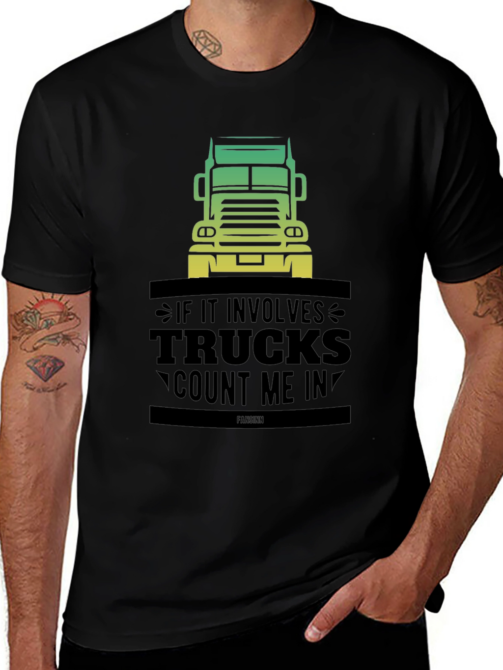 Trucks Count Me In Mens Black Graphic T-Shirt