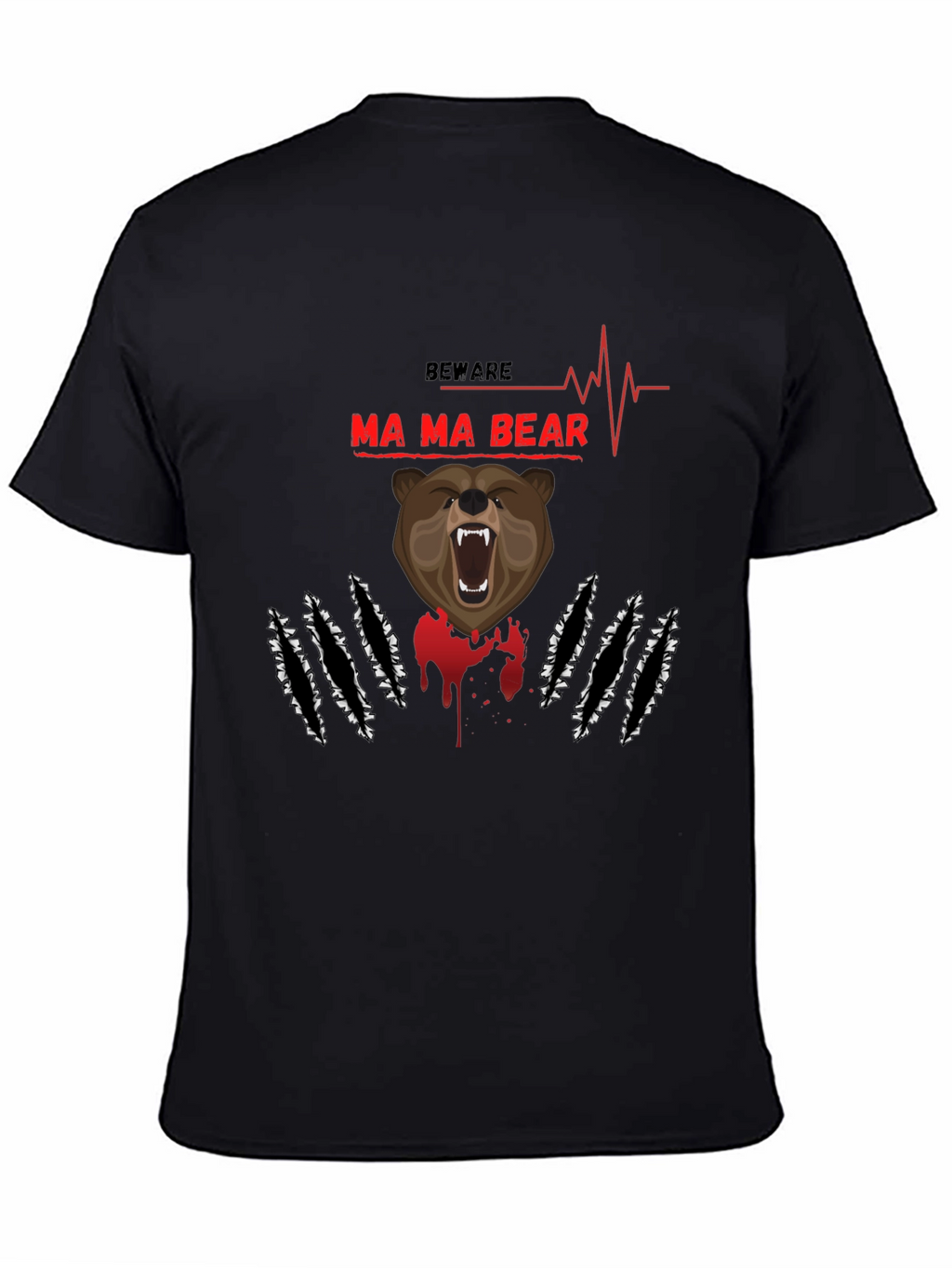 Beware Mama Bear T-Shirt - Graphic Print