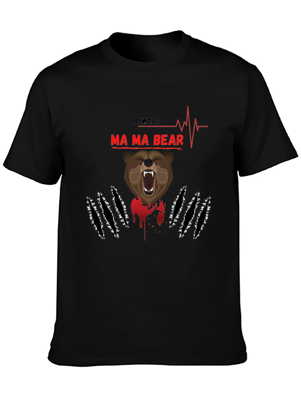 Beware Mama Bear T-Shirt - Graphic Print