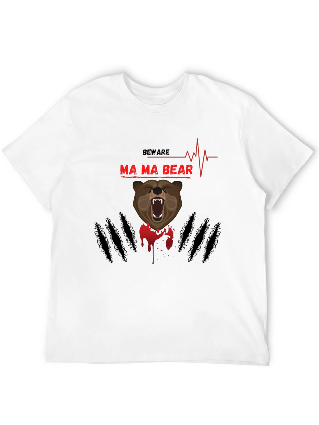 Beware Mama Bear T-Shirt - Graphic Print