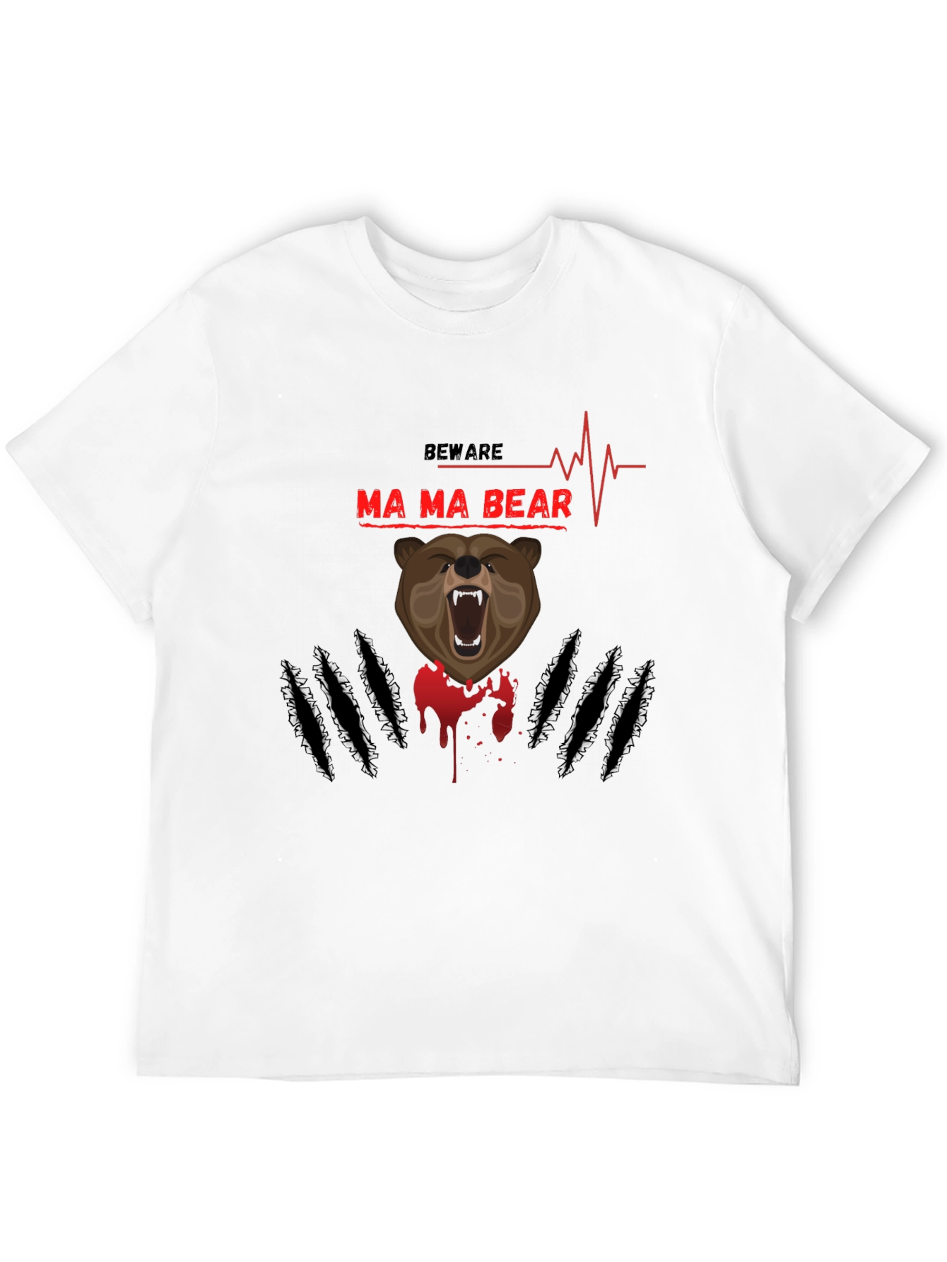 Beware Mama Bear T-Shirt - Graphic Print