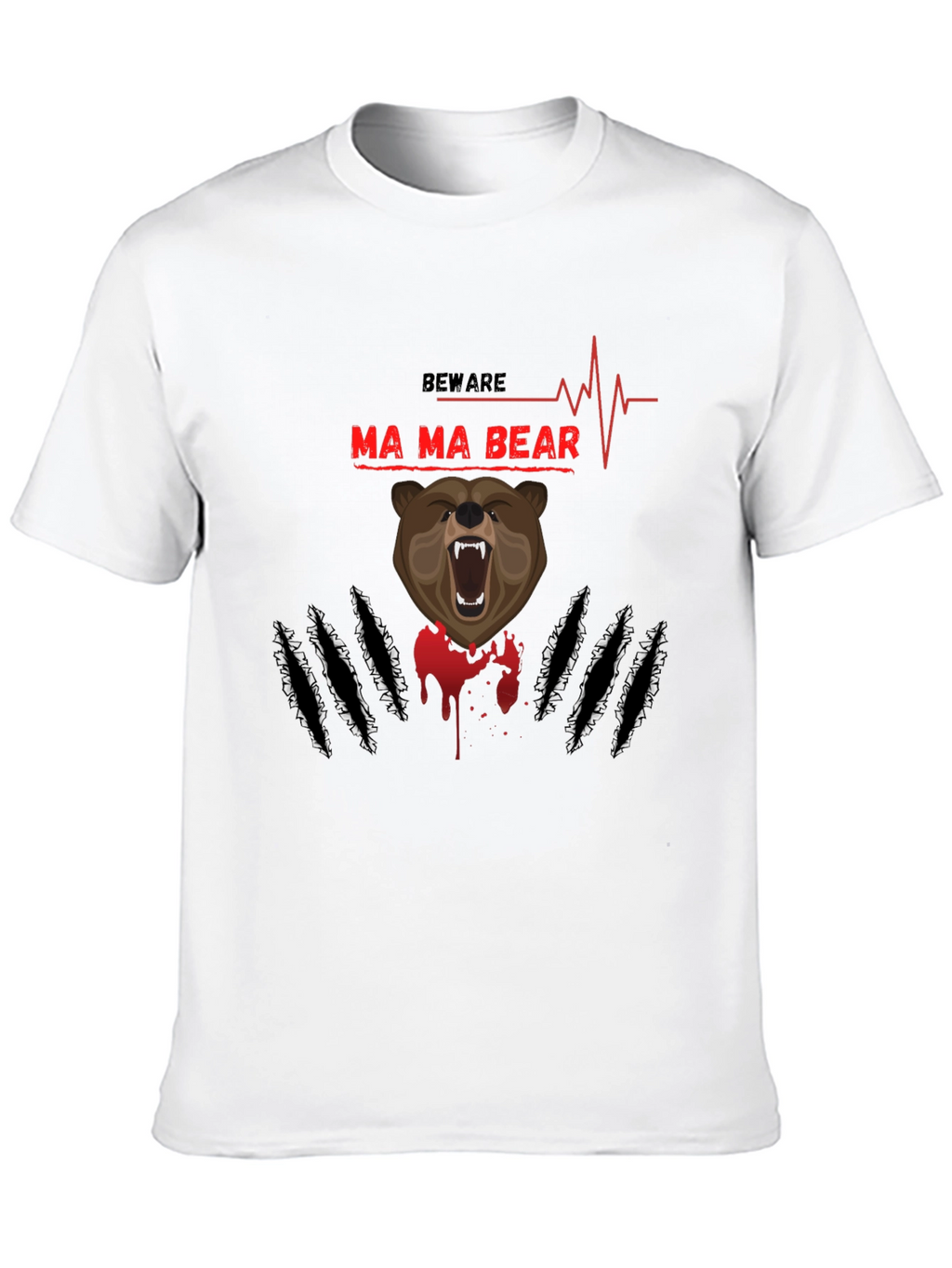 Beware Mama Bear T-Shirt - Graphic Print
