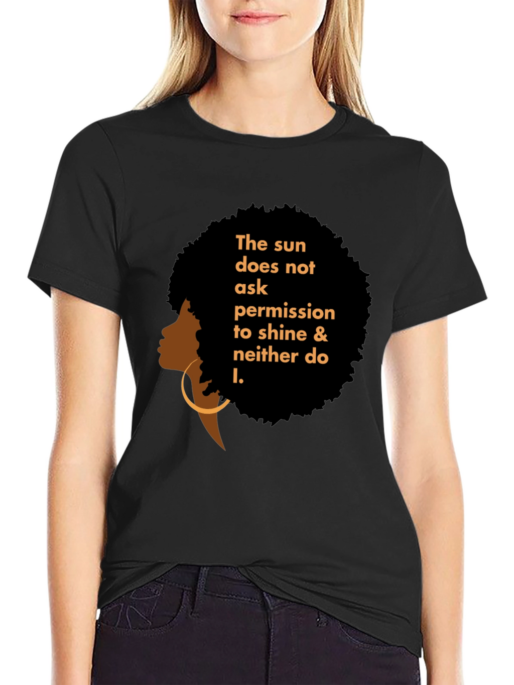Empowered Woman Graphic Tee - Black