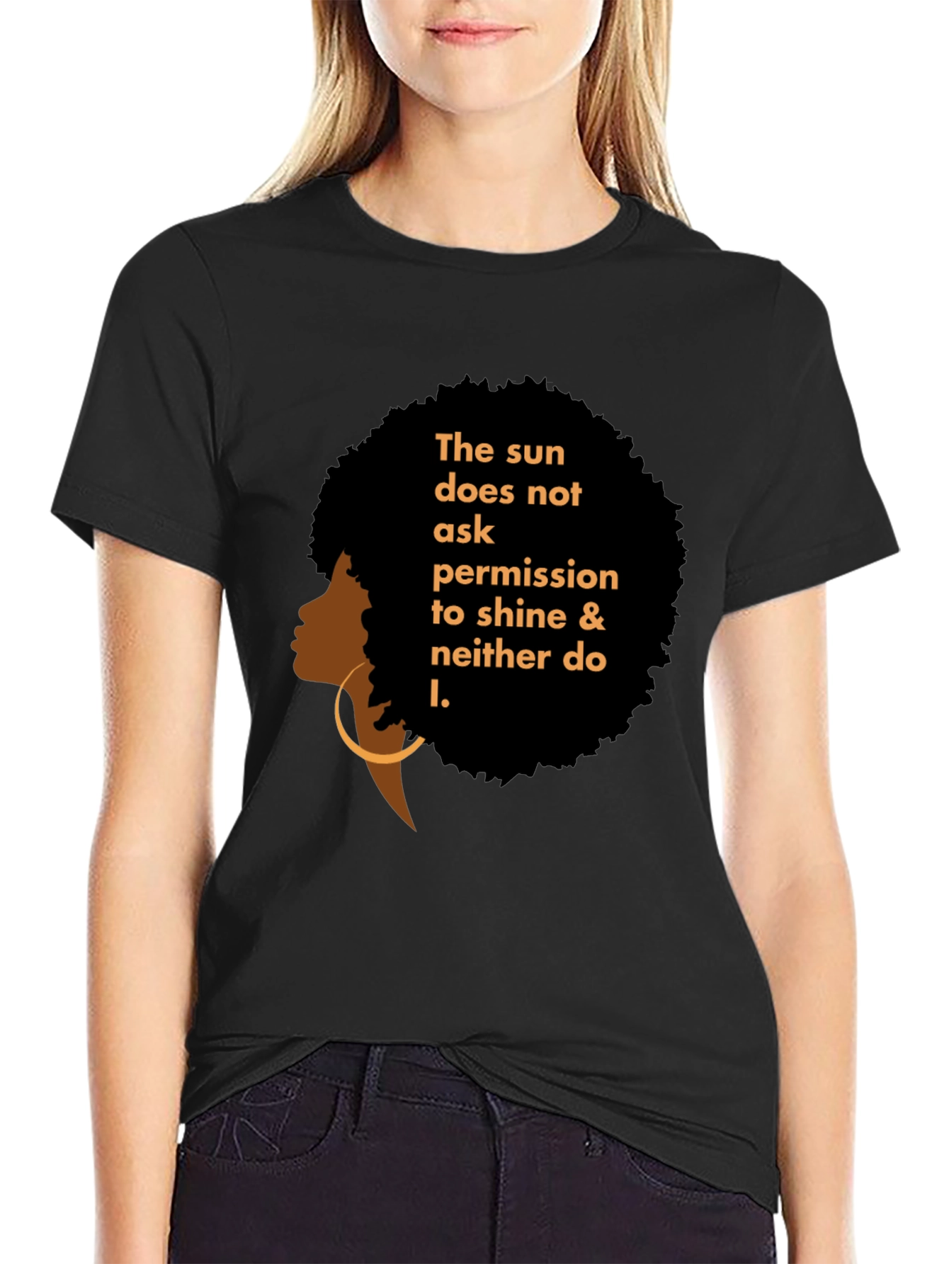 Empowered Woman Graphic Tee - Black