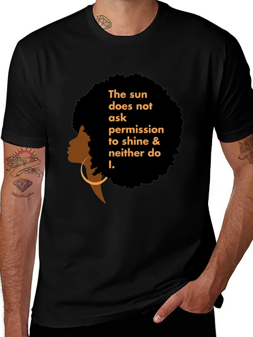 Empowered Woman Graphic Tee - Black