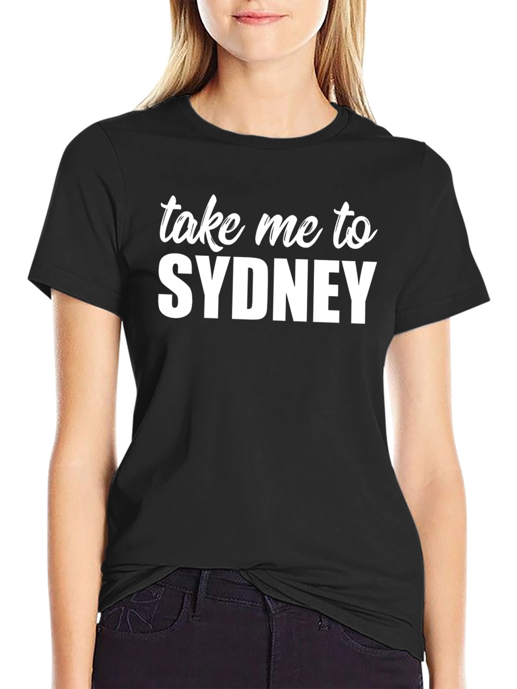 Take Me To Sydney Black Graphic Tee