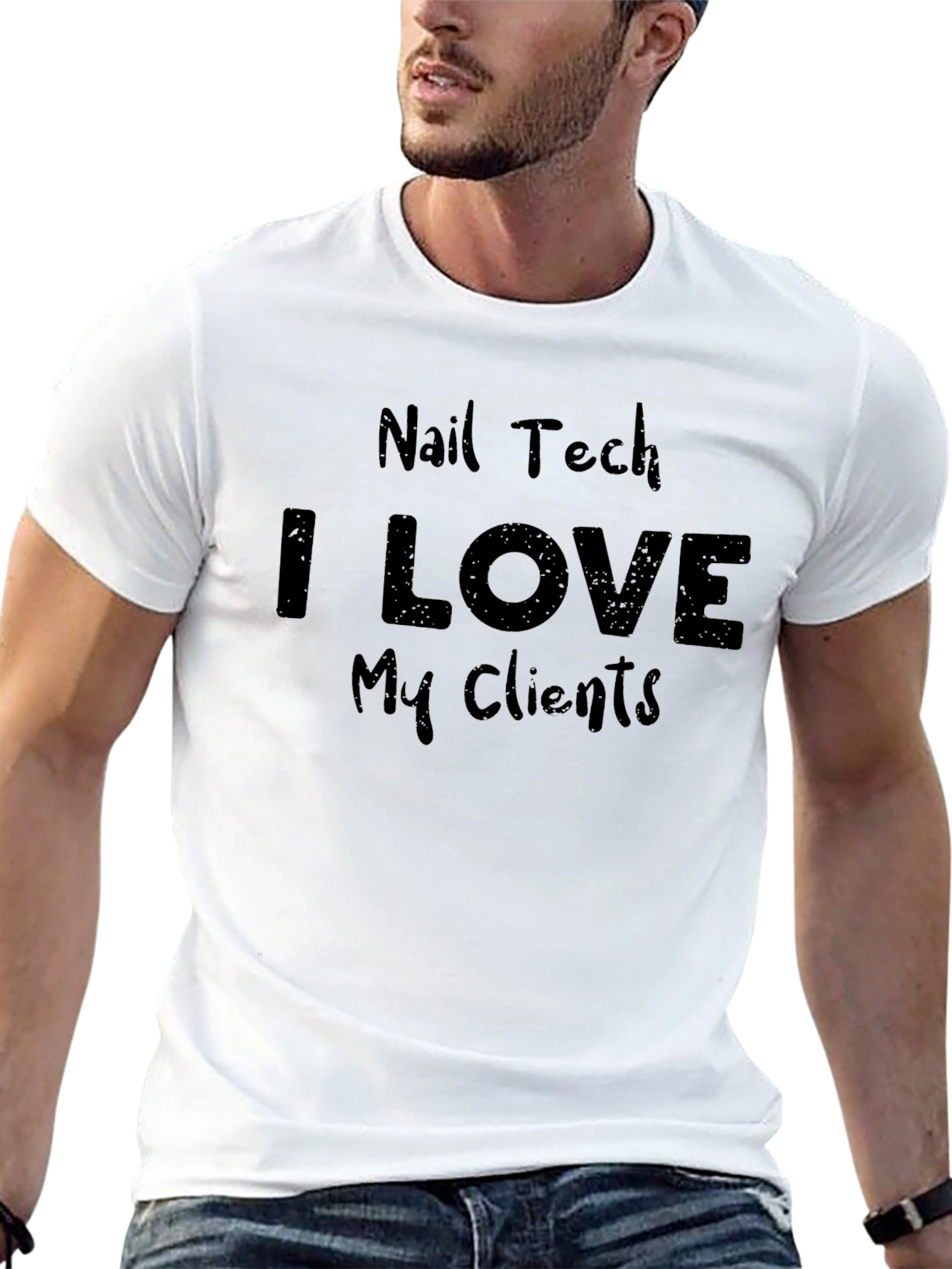Nail Tech I Love My Clients Black T-Shirt