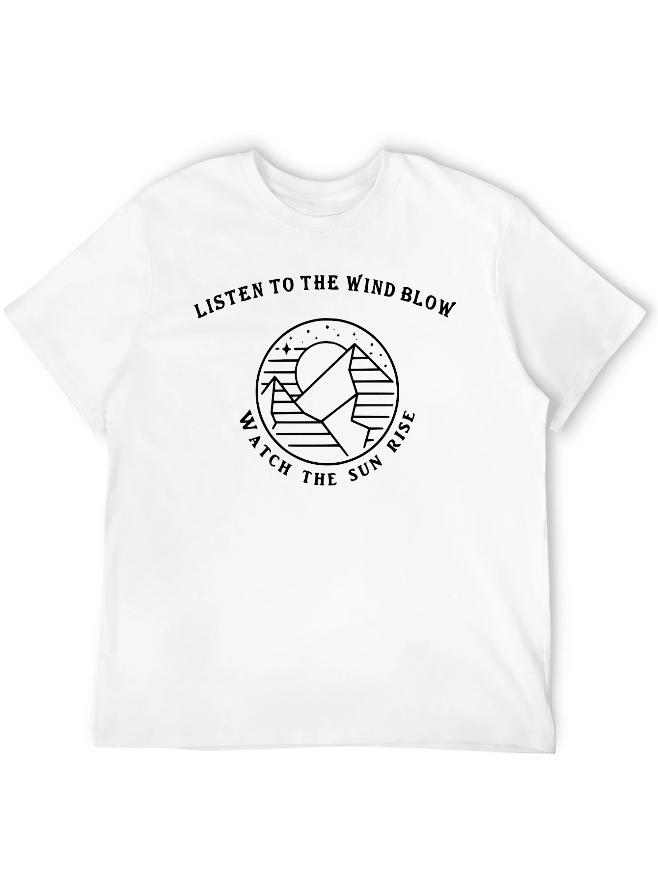 Listen to the Wind Graphic Tee - Black