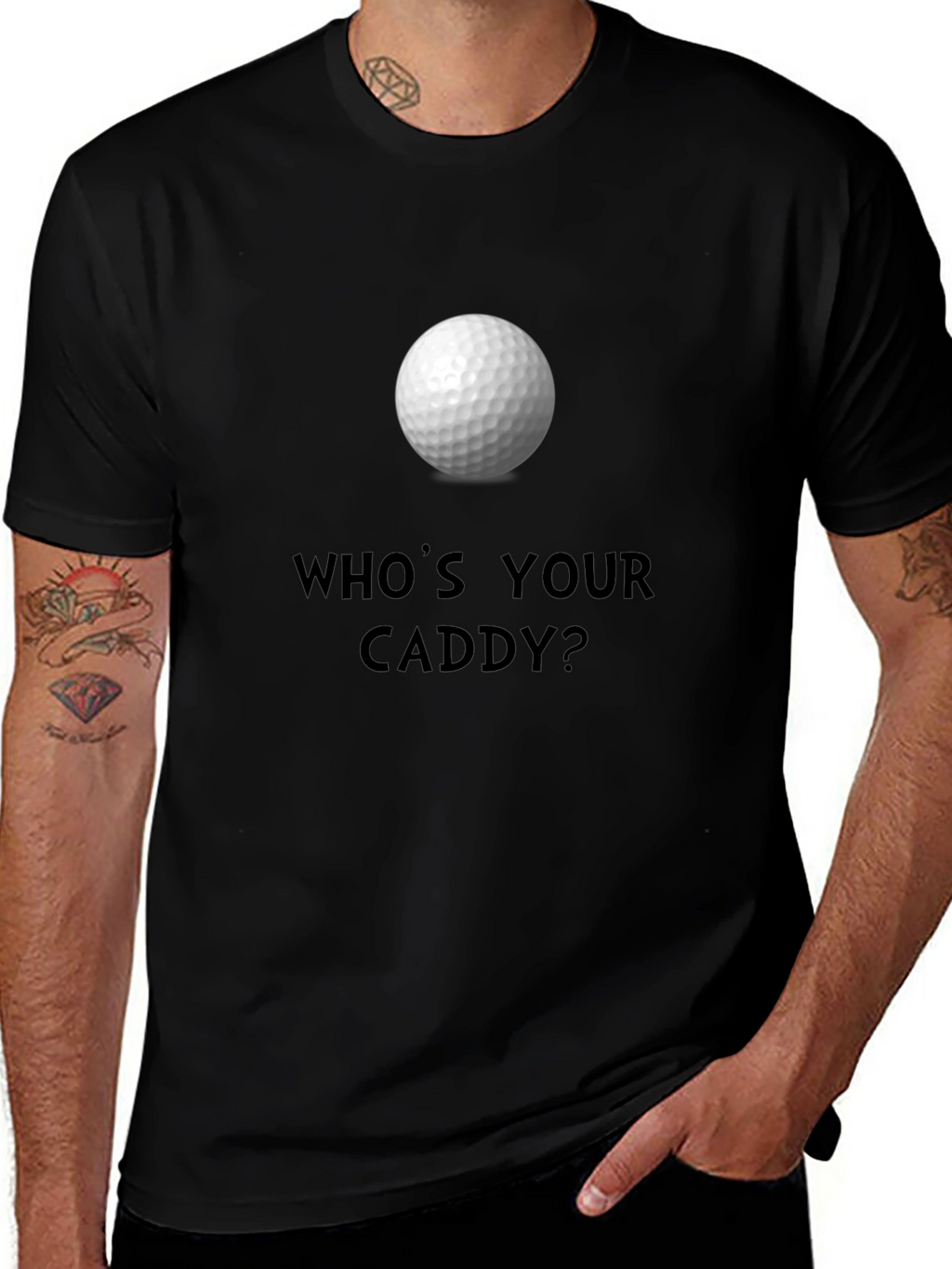 Whos Your Caddy? Golf Ball Graphic Tee