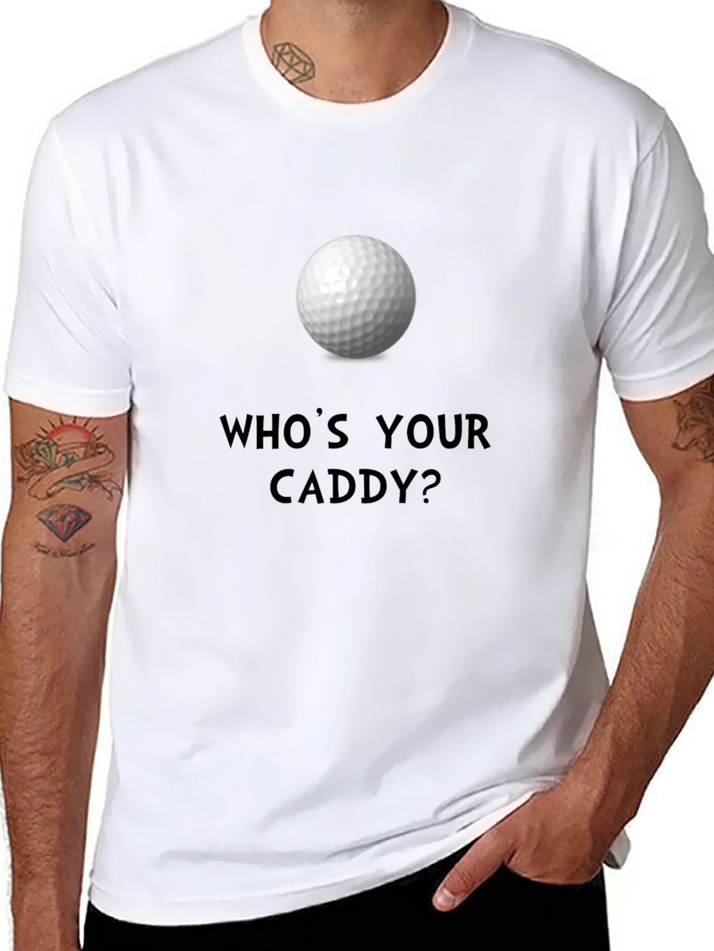 Whos Your Caddy? Golf Ball Graphic Tee