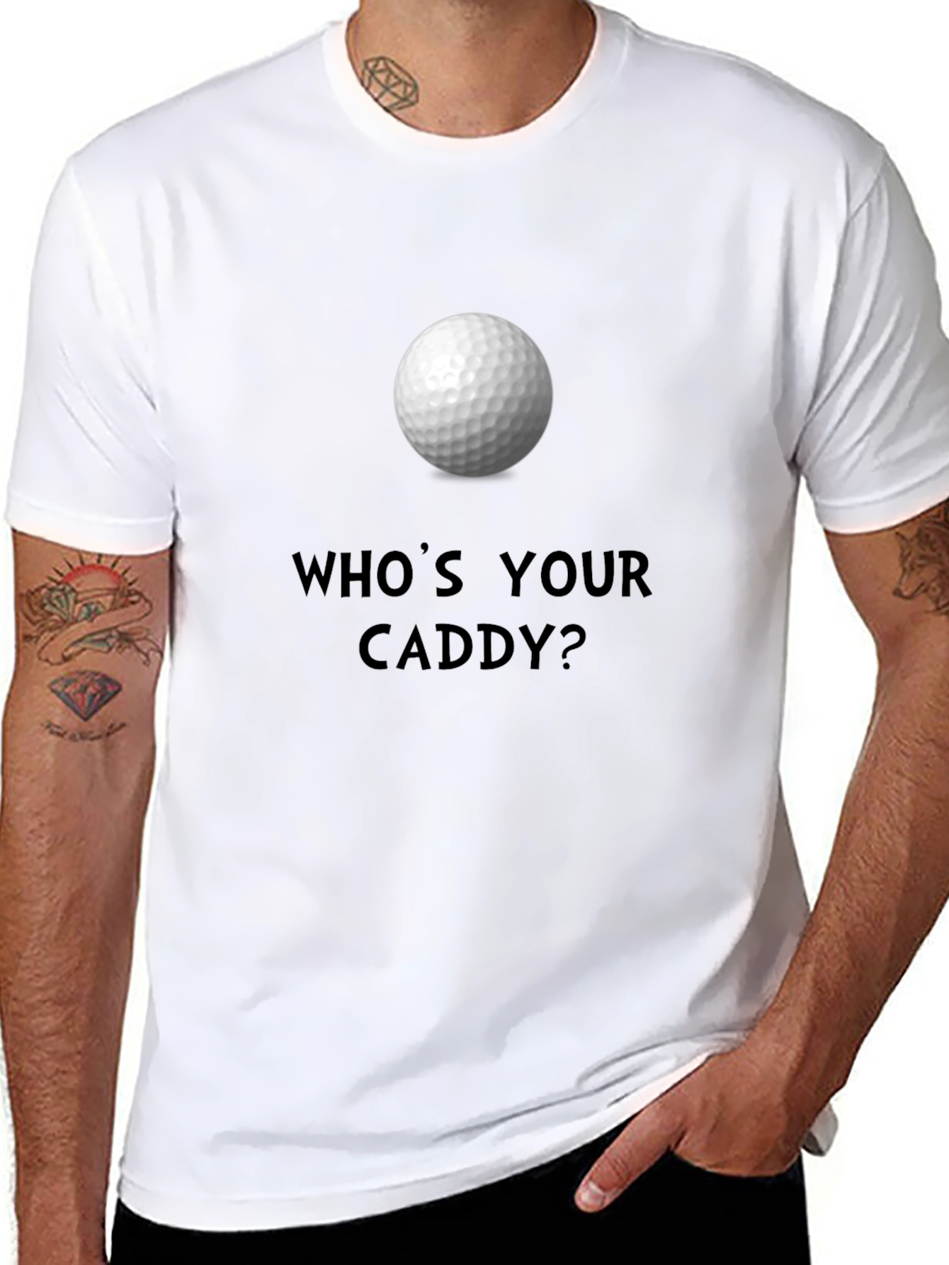 Whos Your Caddy? Golf Ball Graphic Tee