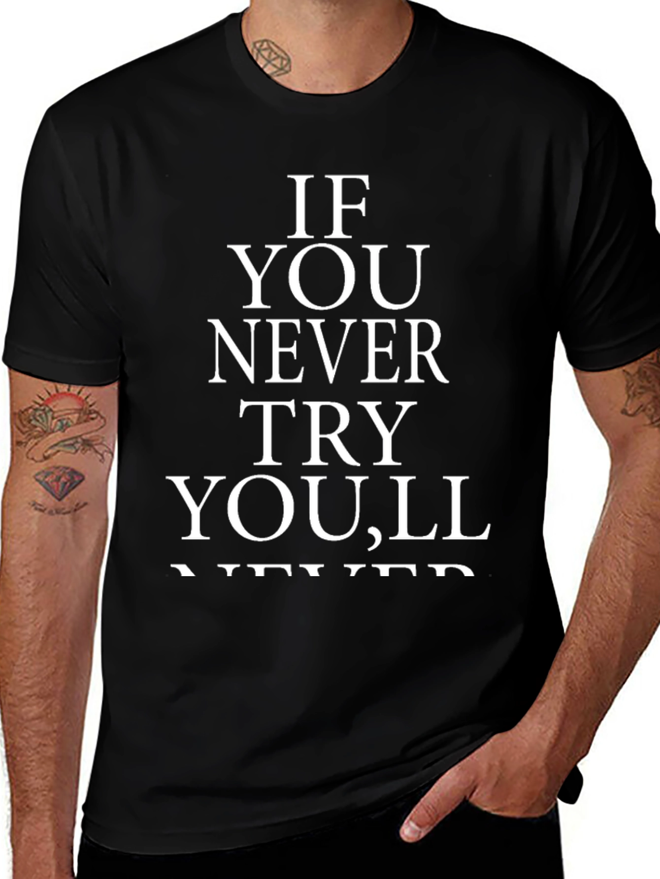 Inspirational Quote Graphic Tee for Men
