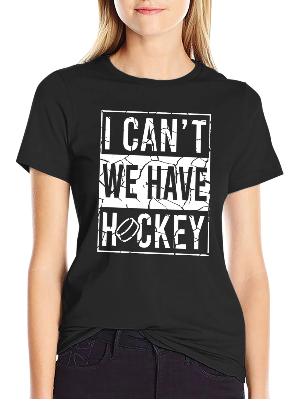 I Cant We Have Hockey Graphic T-Shirt