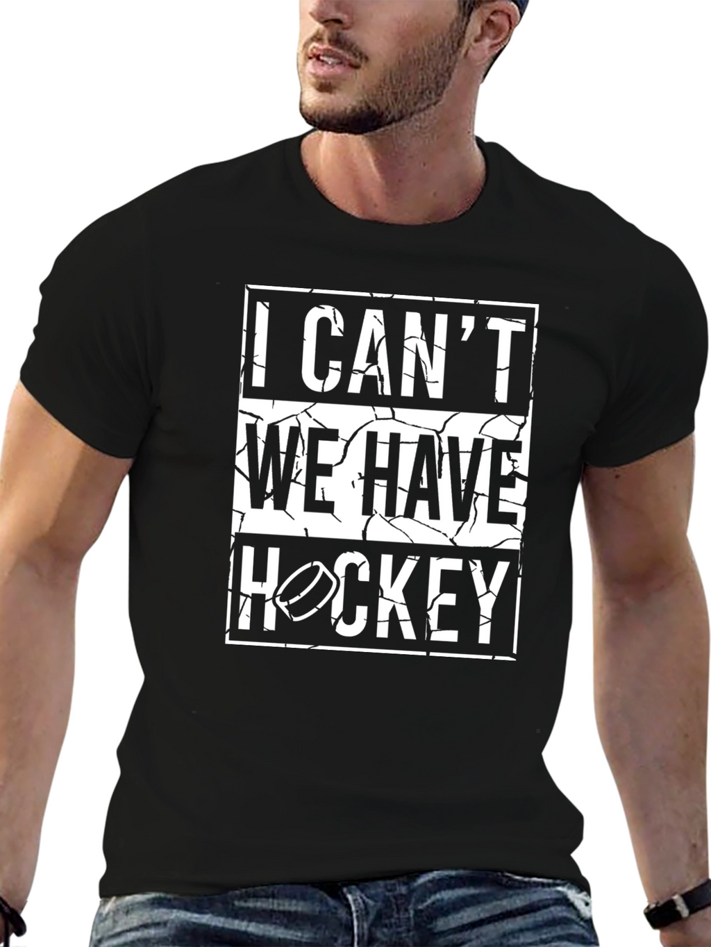 I Cant We Have Hockey Graphic T-Shirt