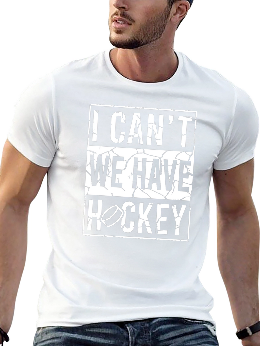 I Cant We Have Hockey Graphic T-Shirt