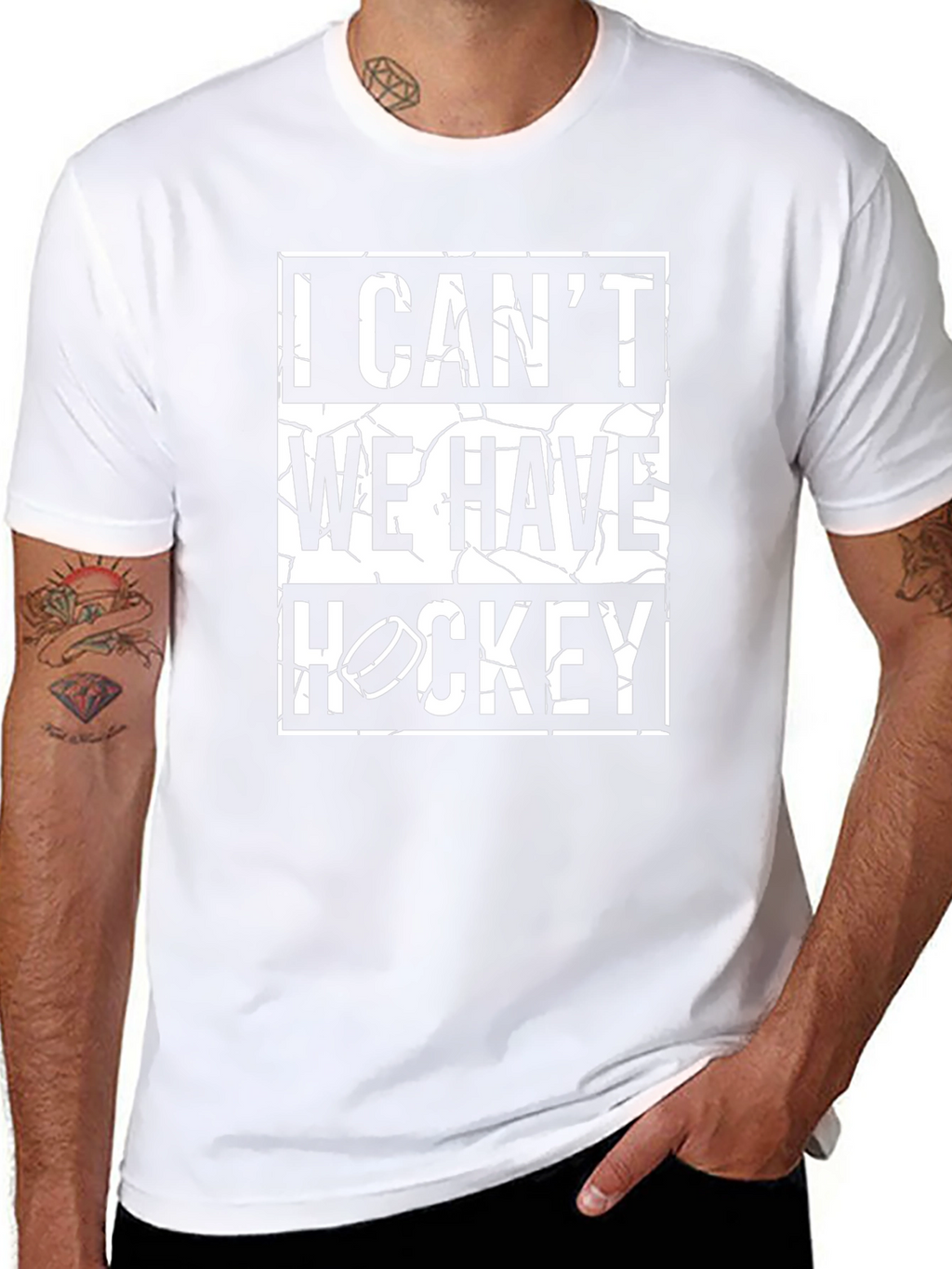 I Cant We Have Hockey Graphic T-Shirt