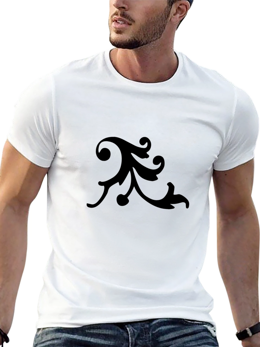 Elegant Black Graphic Tee
