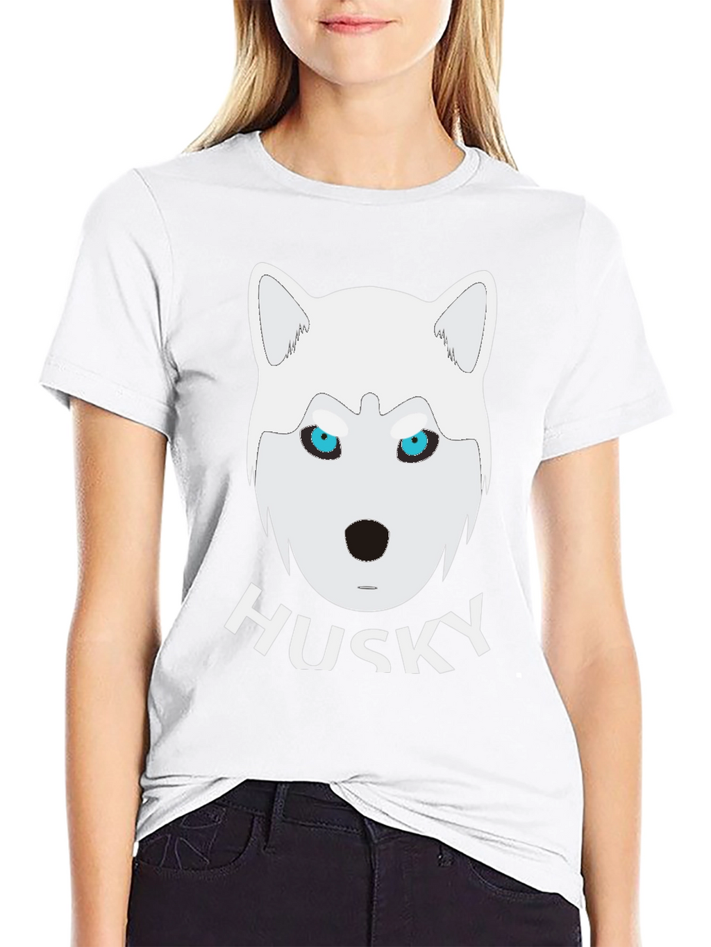 Husky Graphic Tee - Cool Animal Design